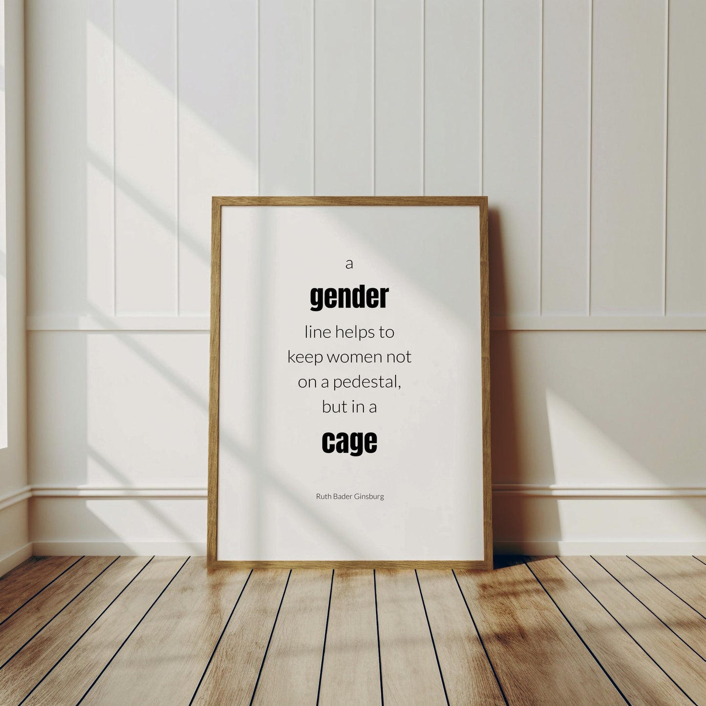 A Gender Line by Ruth Bader Ginsburg Print