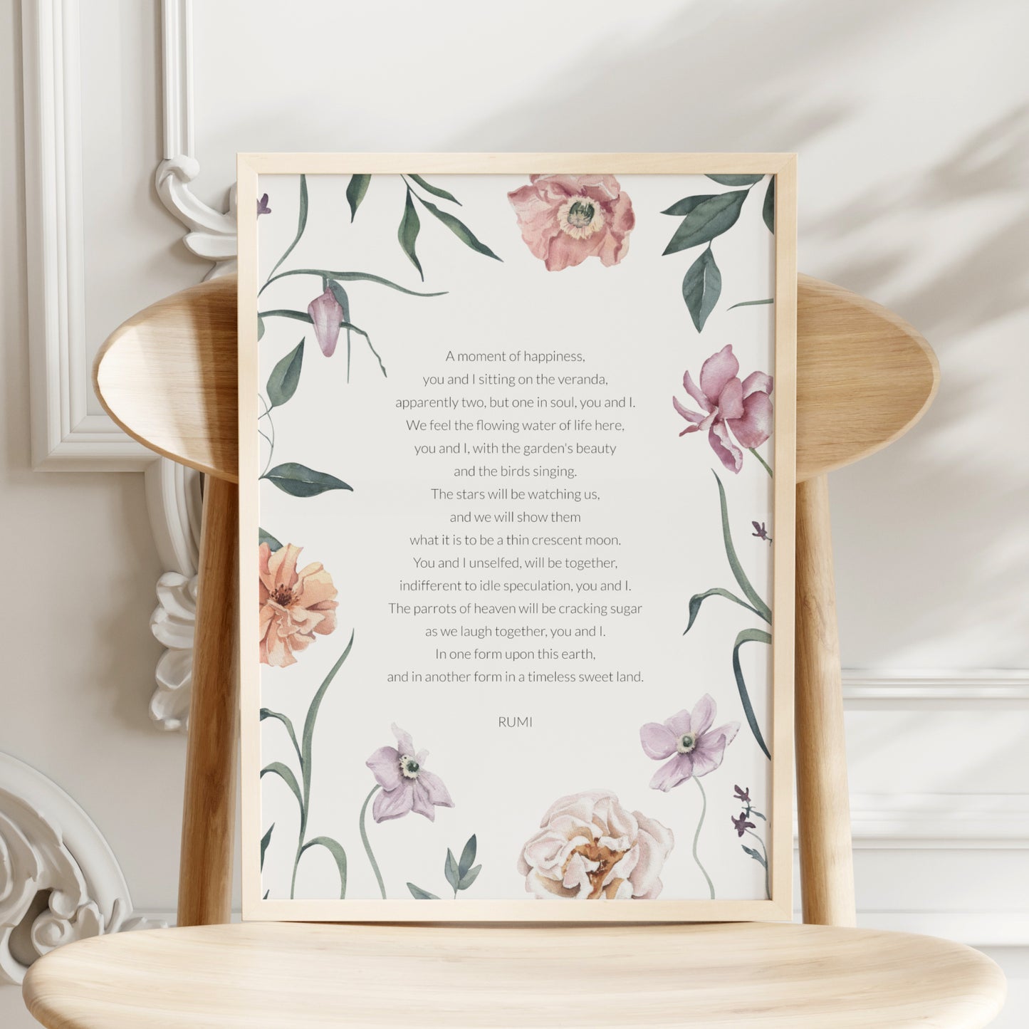 A Moment Of Happiness by Rumi Print