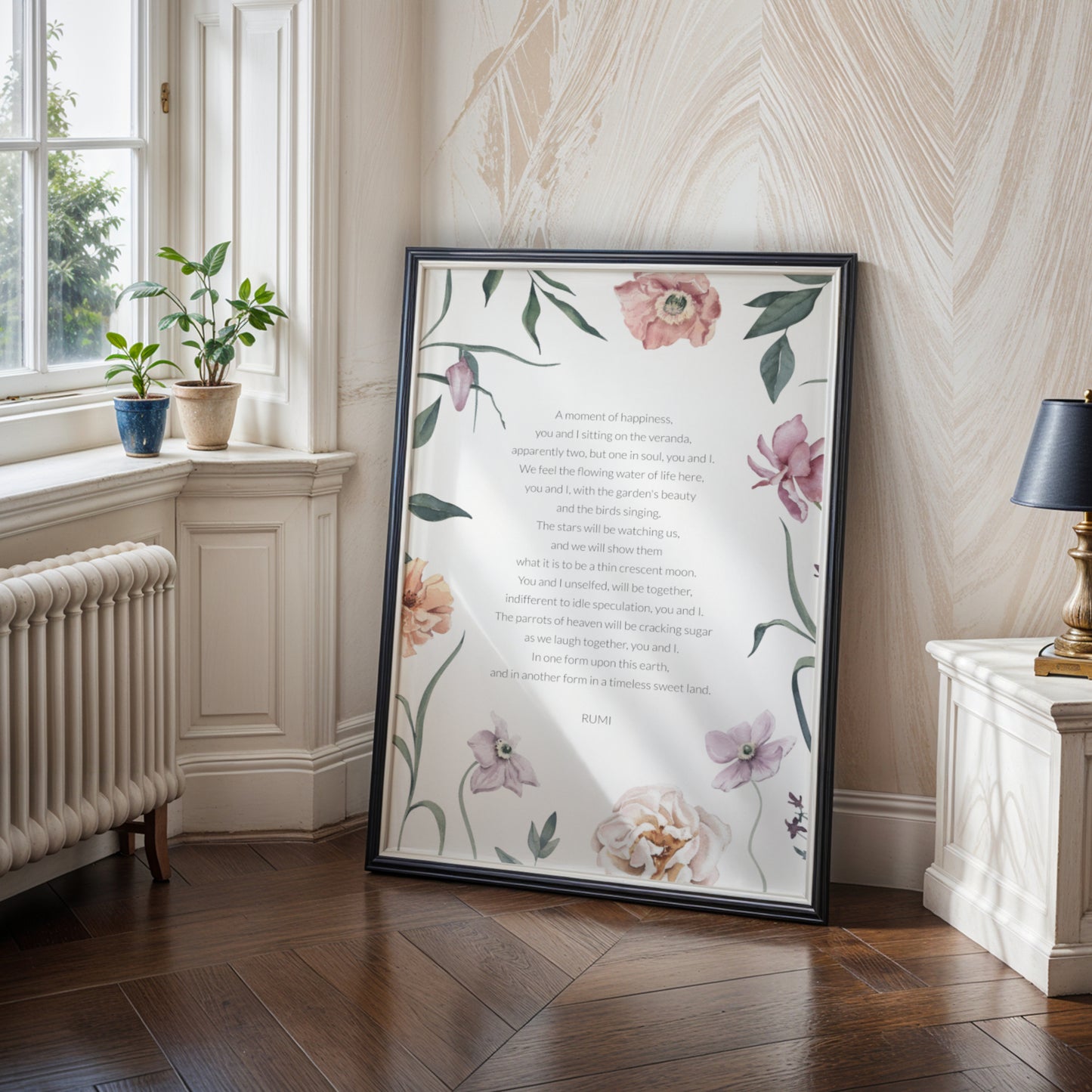 A Moment Of Happiness by Rumi Print