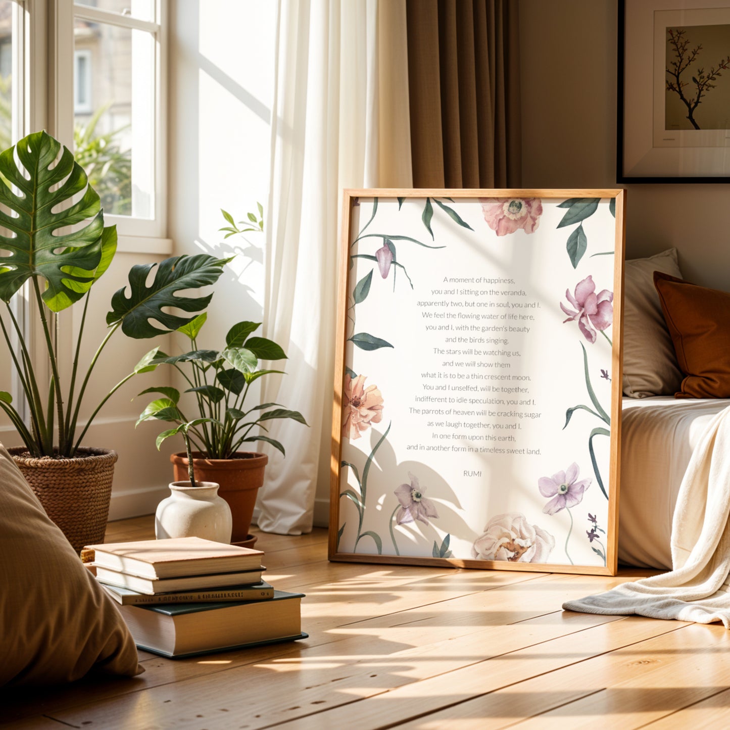 A Moment Of Happiness by Rumi Print