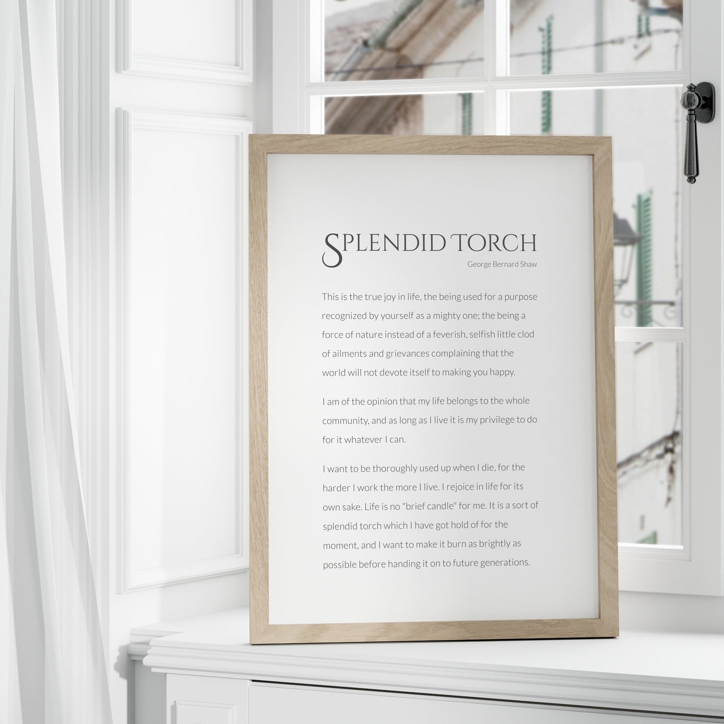 Splendid Torch by George Bernard Shaw Print