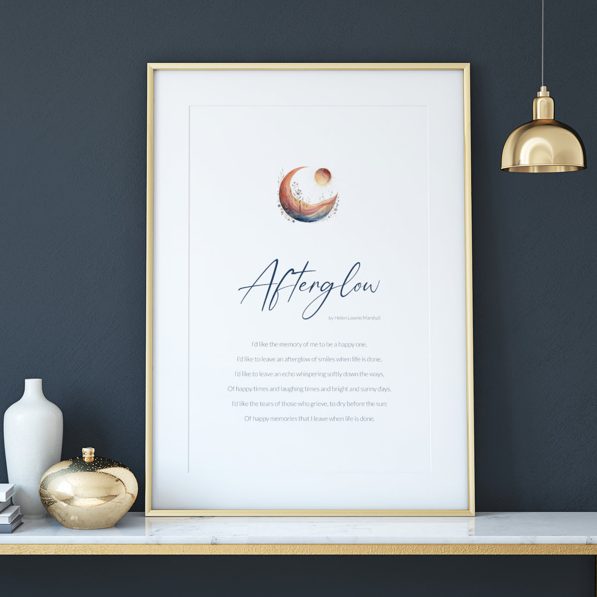 Afterglow Print | Helen Lowrie Marshall Poem