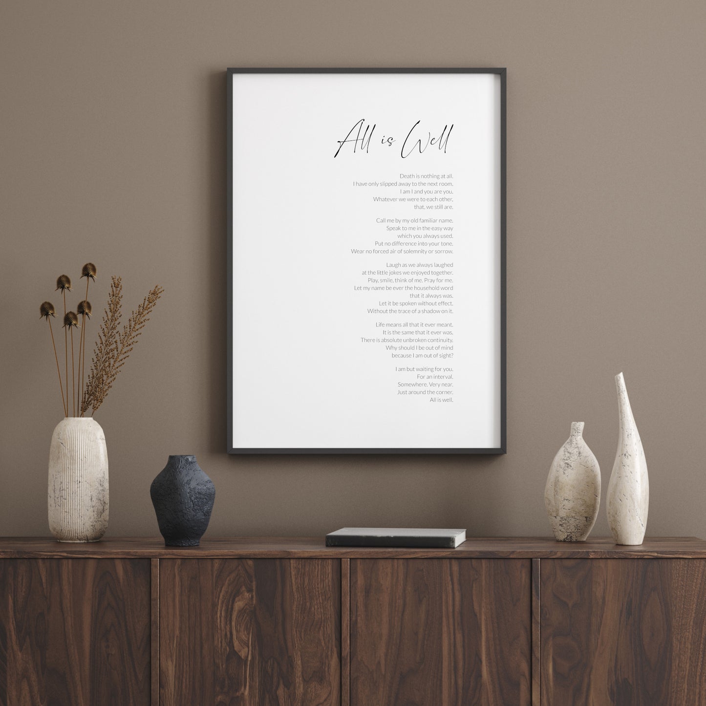 All Is Well Print | Henry Scott Holland Poem