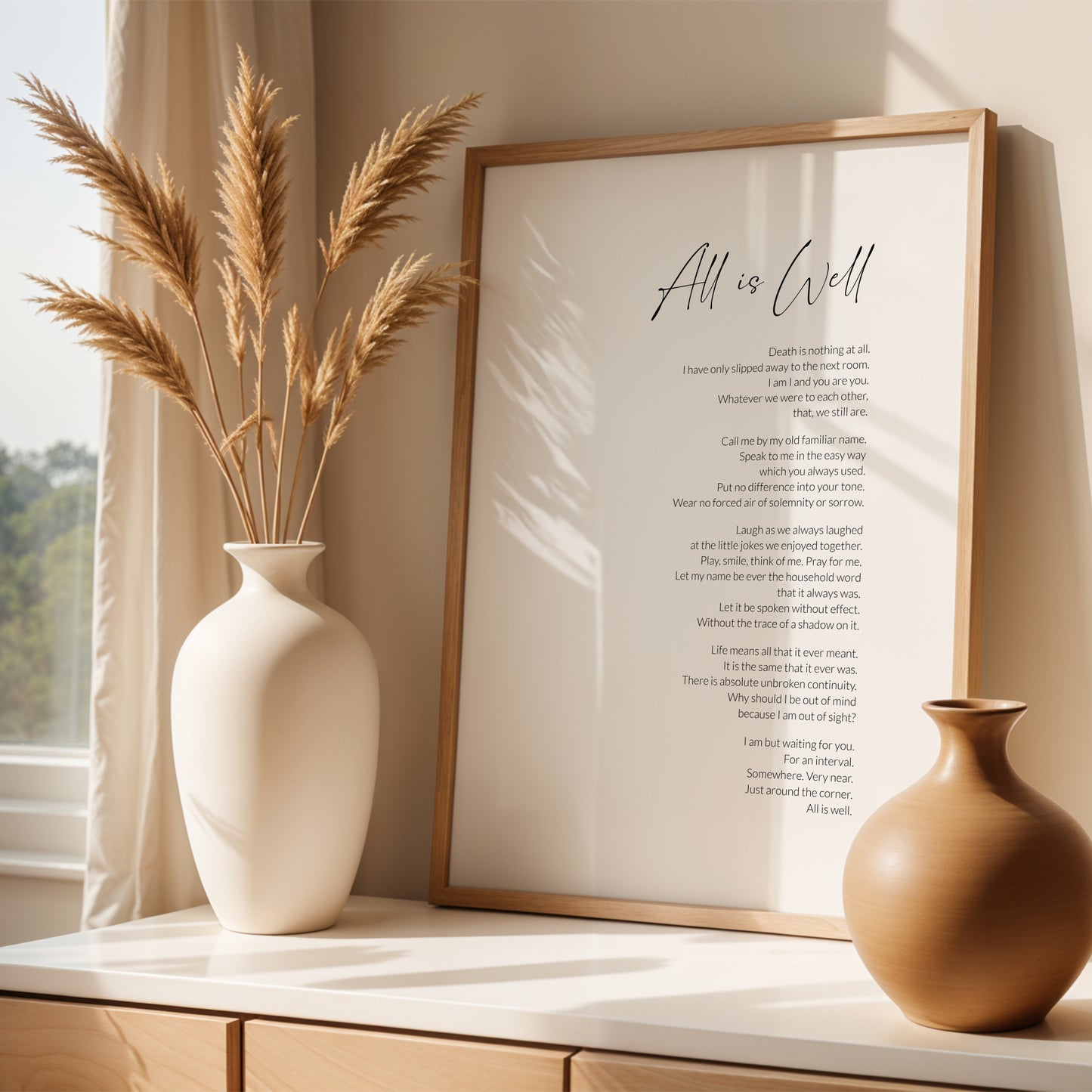 All Is Well Print | Henry Scott Holland Poem