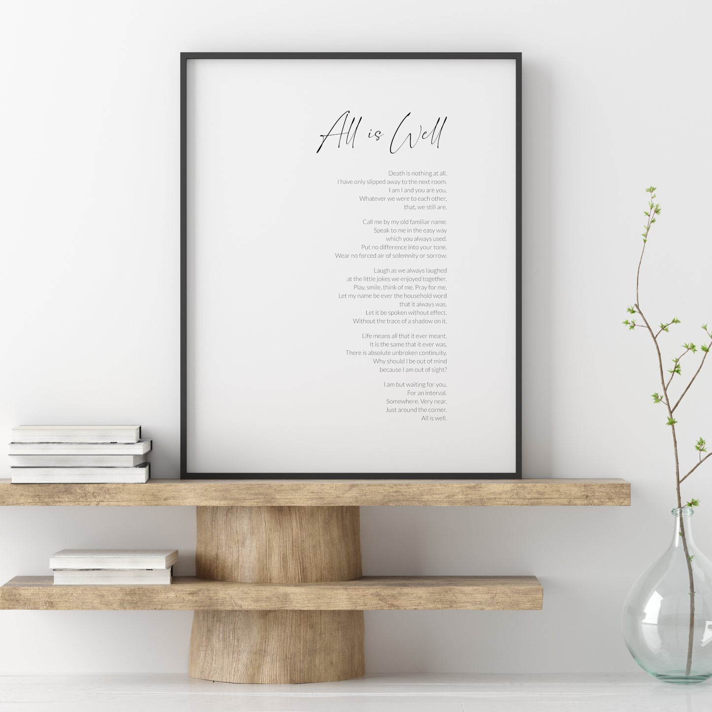 All Is Well Print | Henry Scott Holland Poem