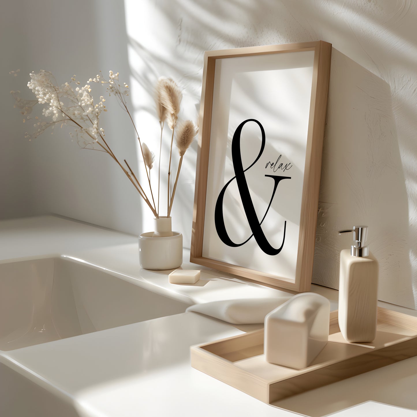 And Relax Bathroom Print