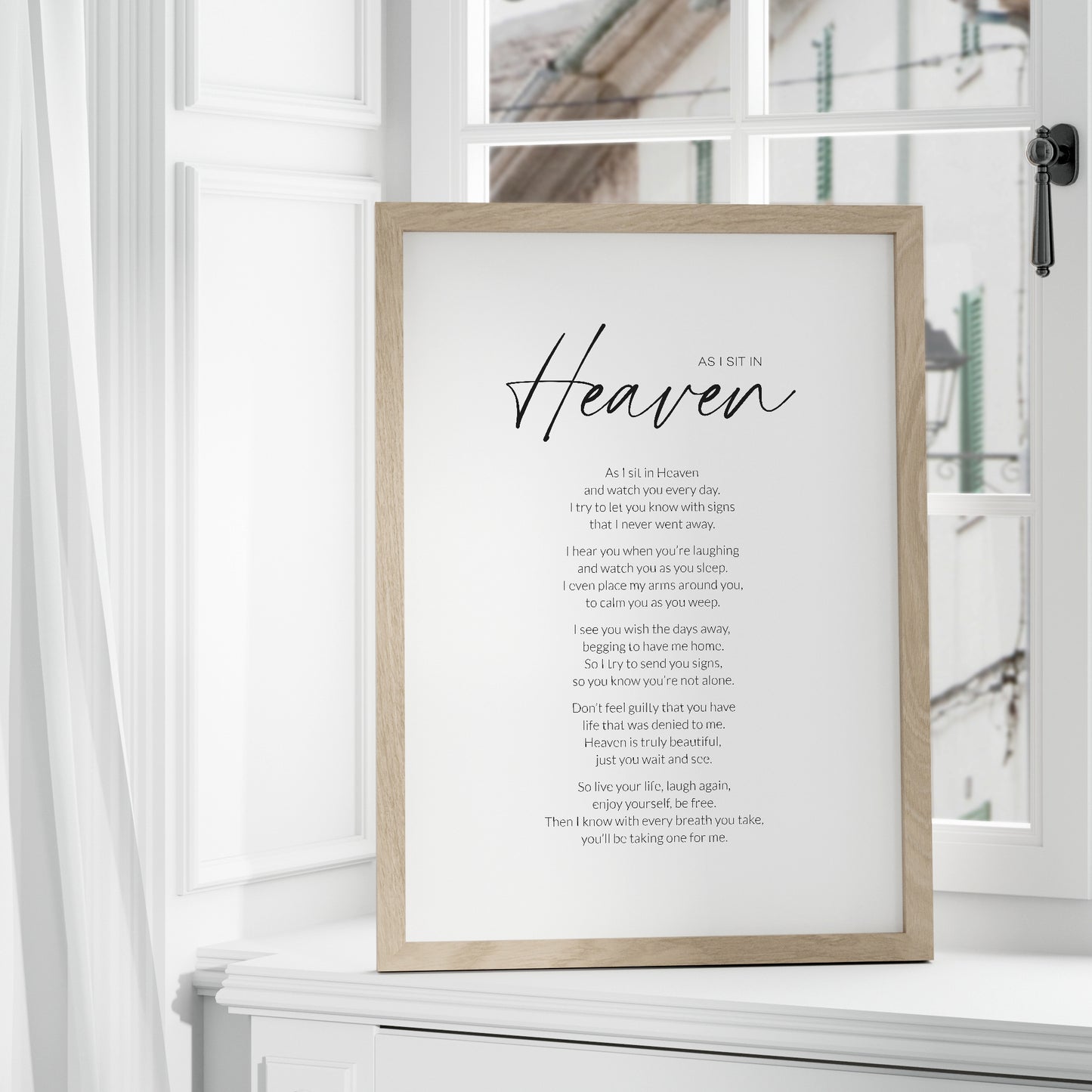 As I Sit In Heaven Print | Poem (Unknown)