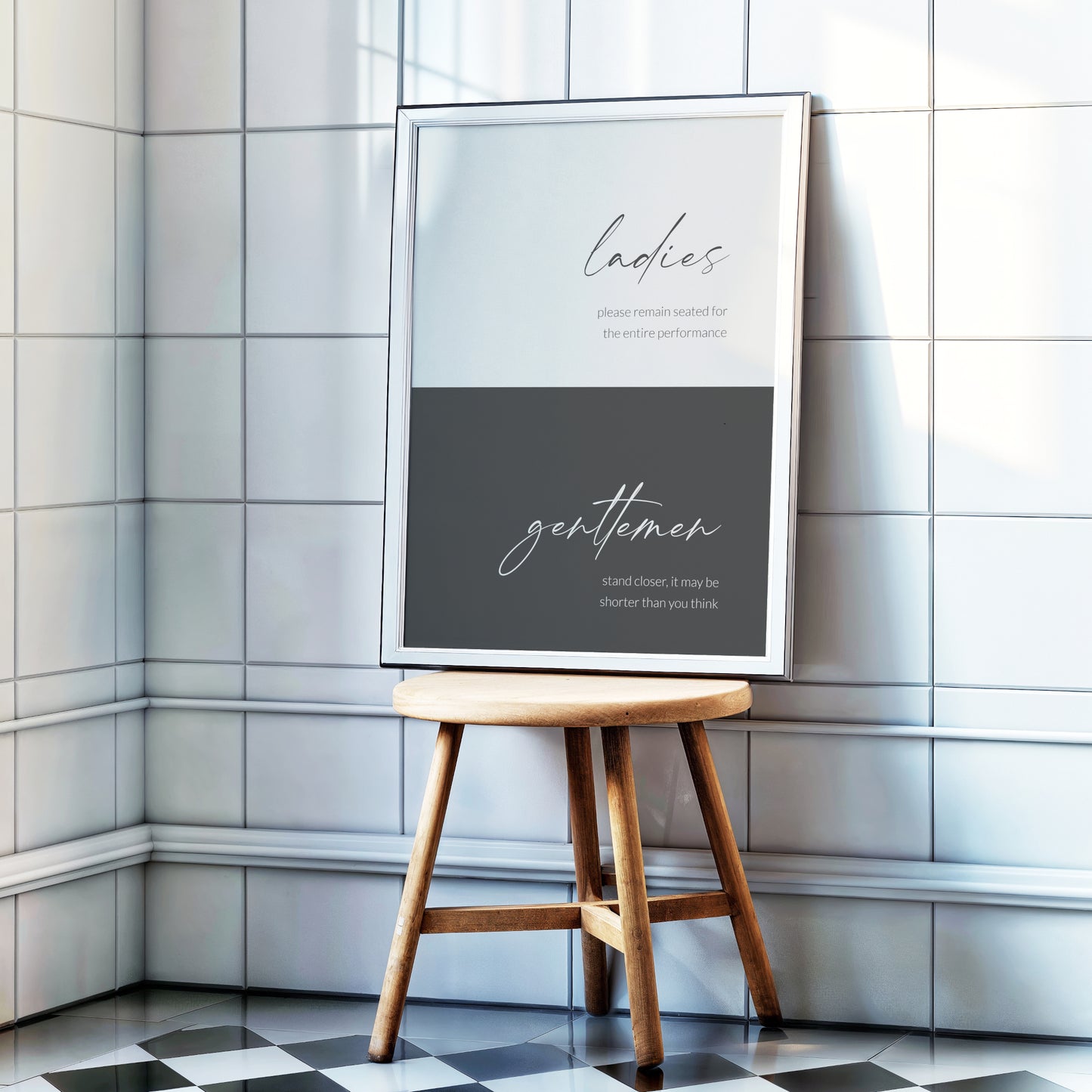 Ladies & Gentlemen Bathroom Etiquette Print