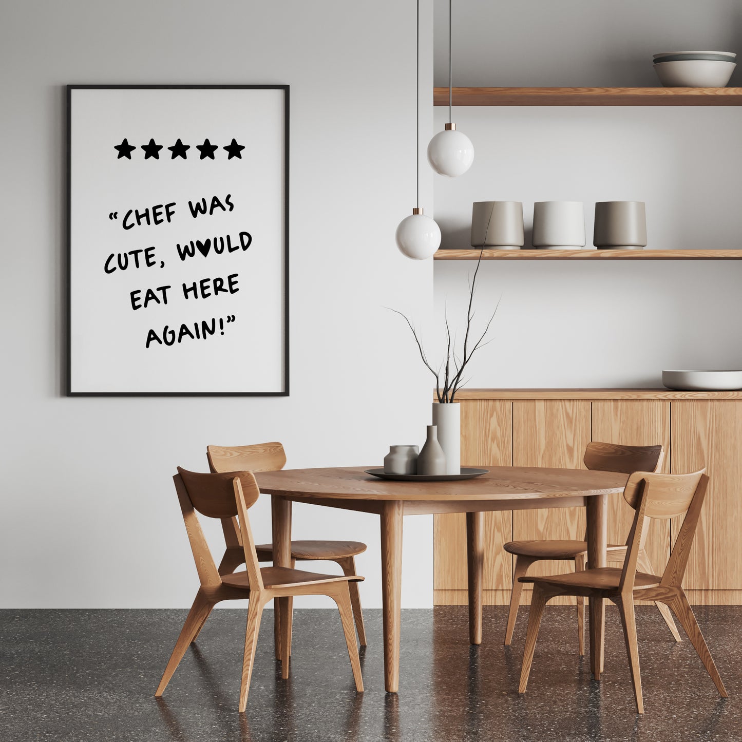 Chef Was Cute Would Eat Here Again Print