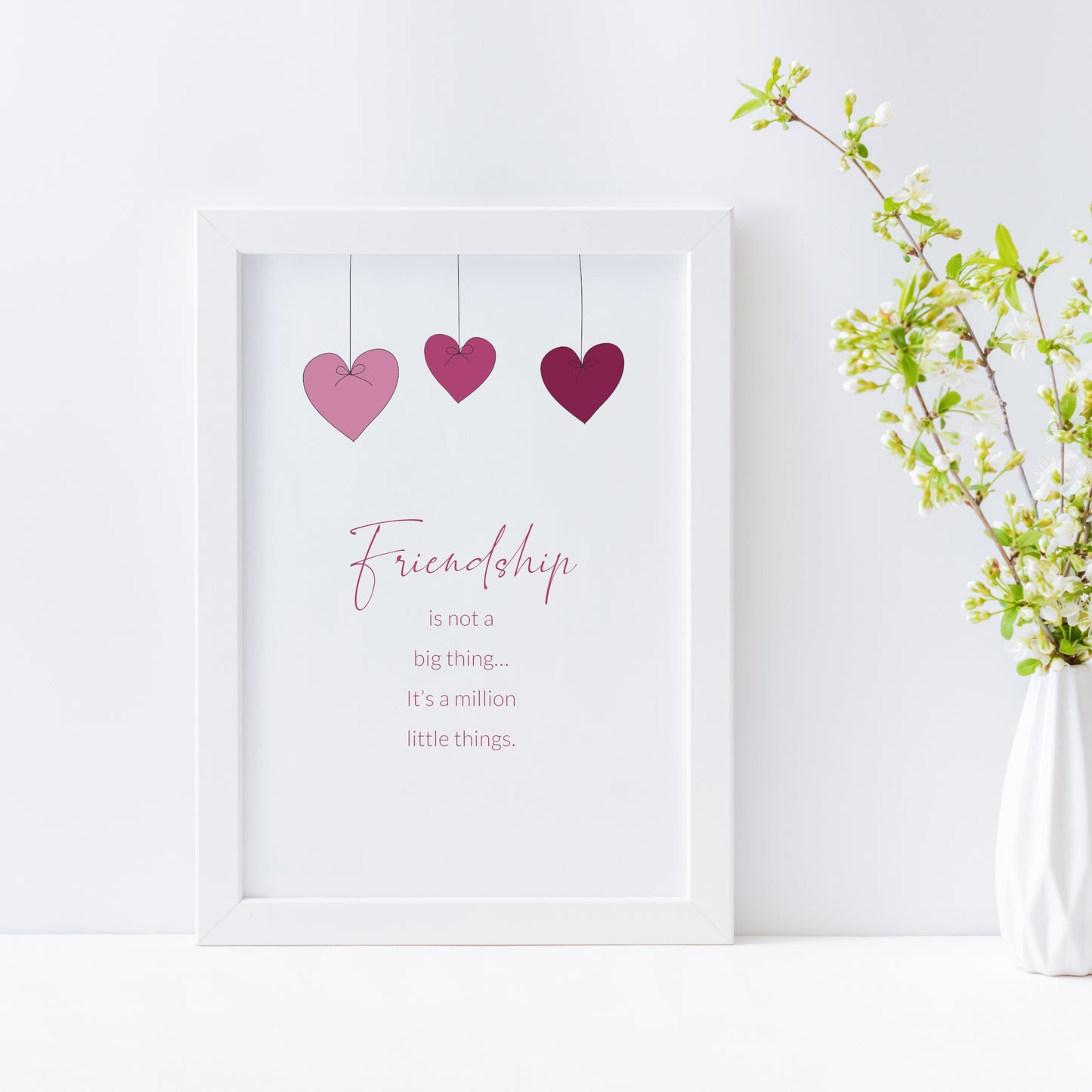 Friendship is not a big thing... It's a million little things | Quote Print