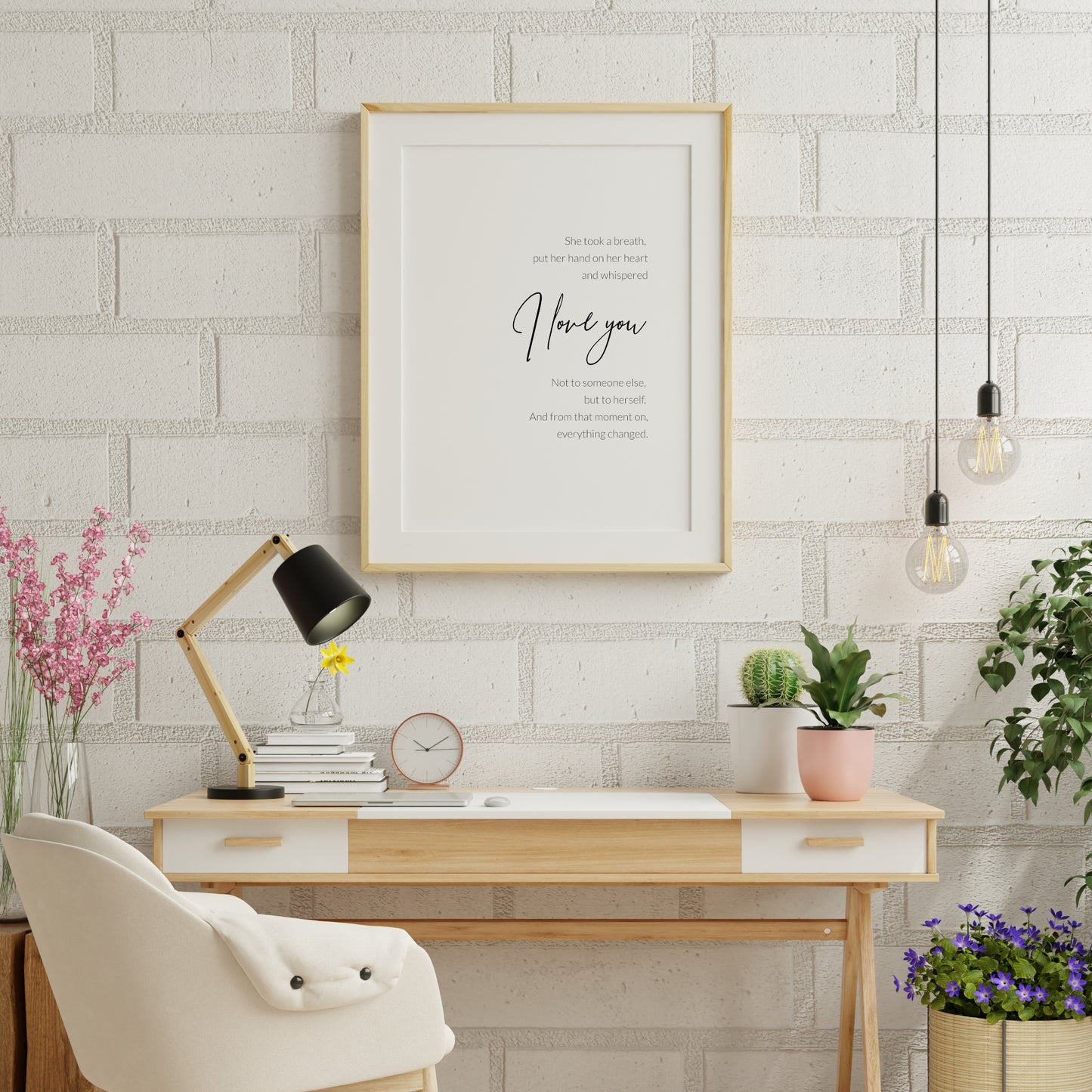 She Took A Breath, Put Her Hand On Her Heart And Whispered I Love You Print