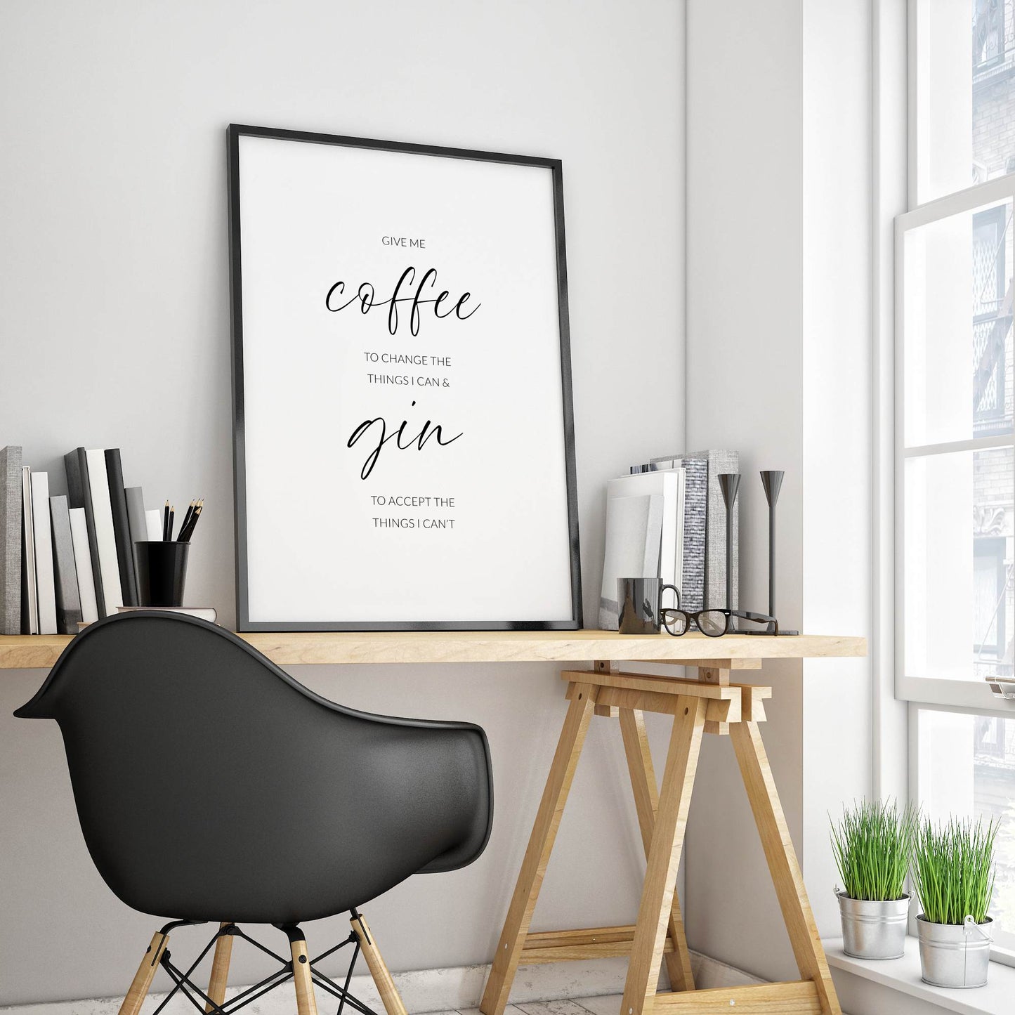 Give Me Coffee & Gin Print