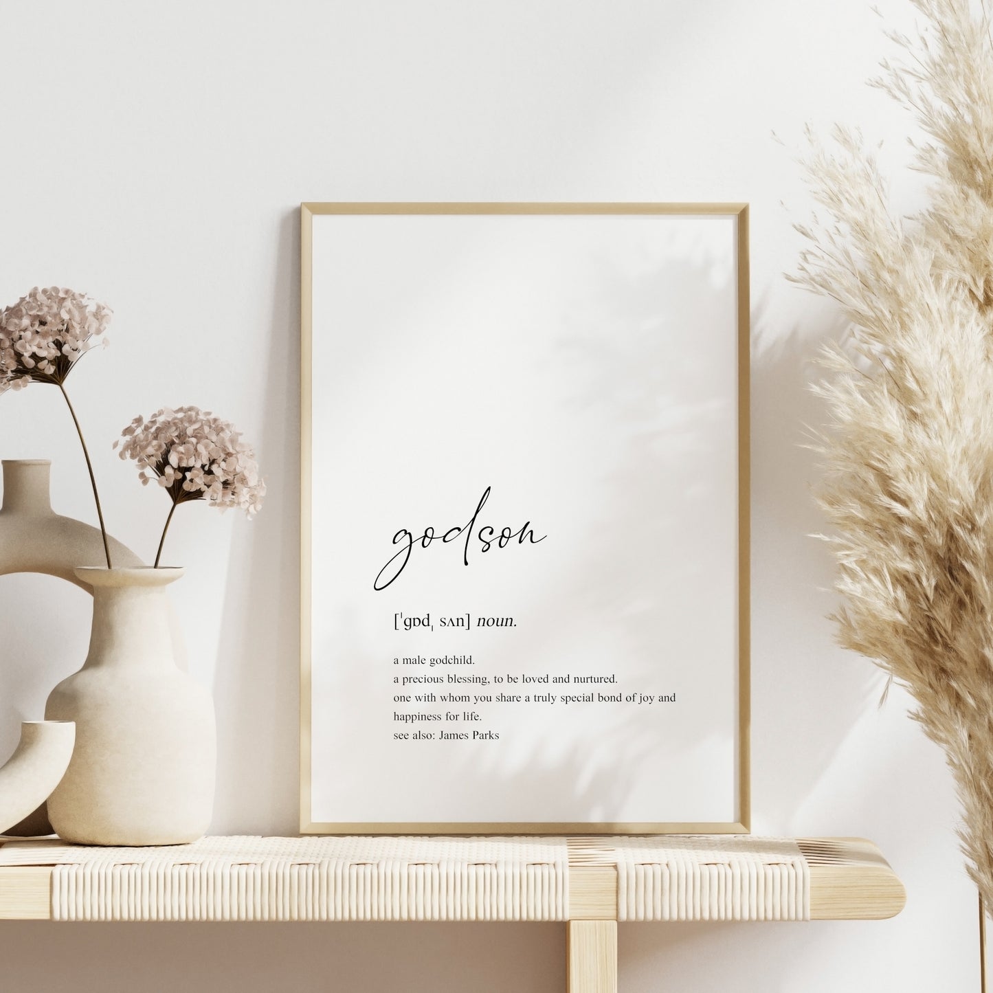 Godson Definition Print (Personalised)