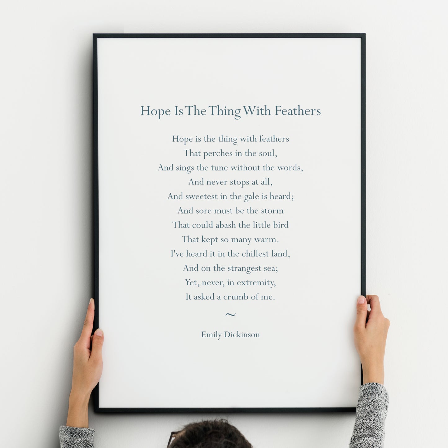 Hope Is The Thing With Feathers by Emily Dickinson Print