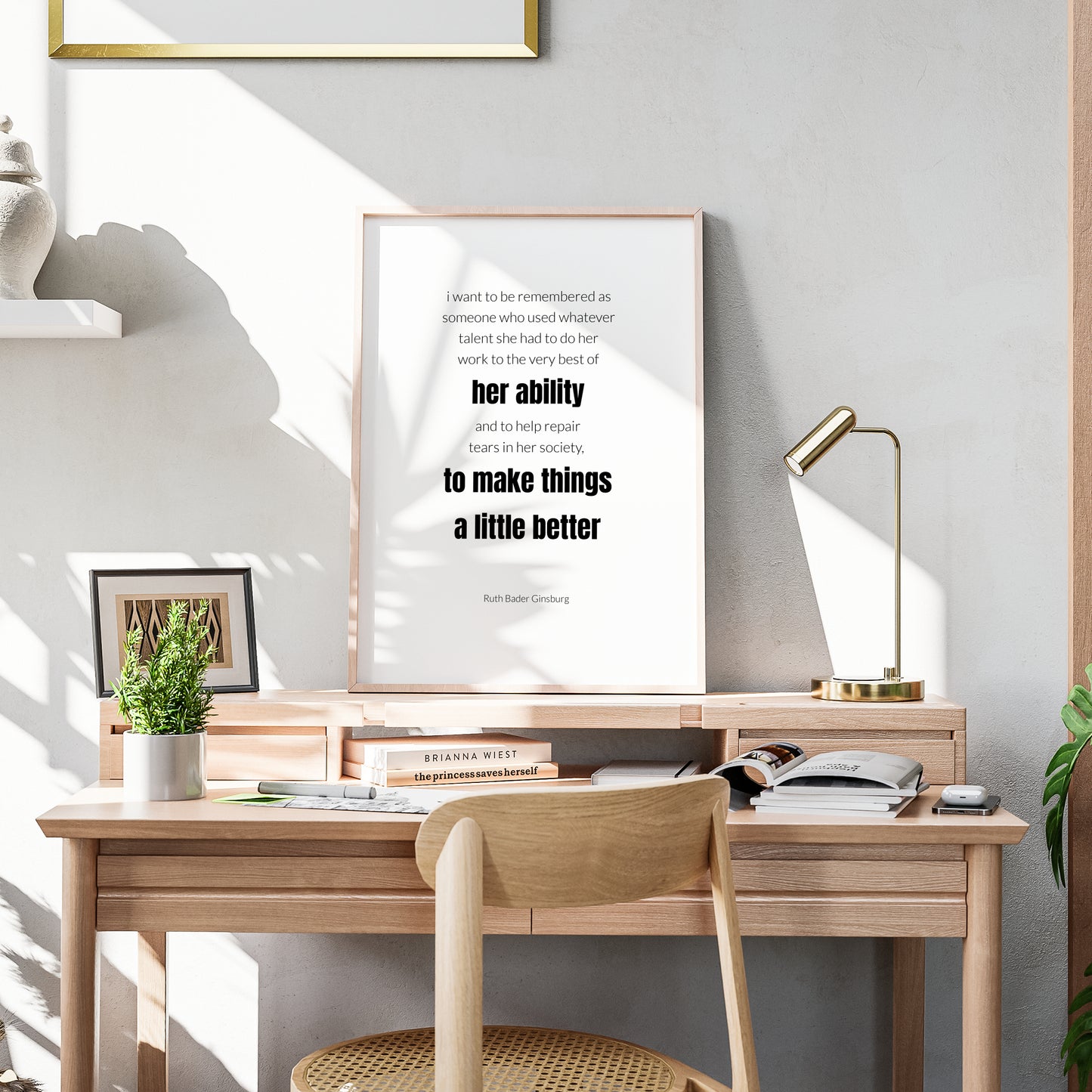 I Want To Be Remembered by Ruth Bader Ginsburg Print