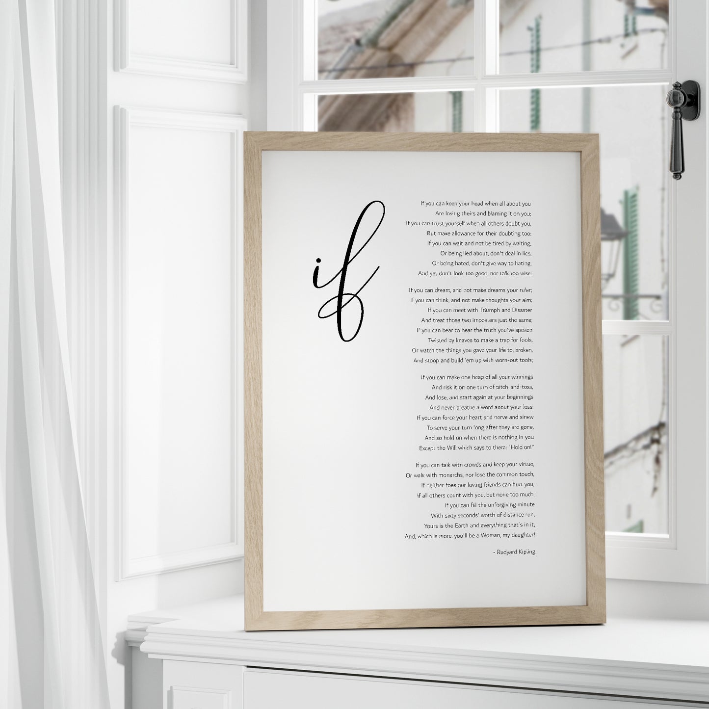 If by Rudyard Kipling (Female Version) Print