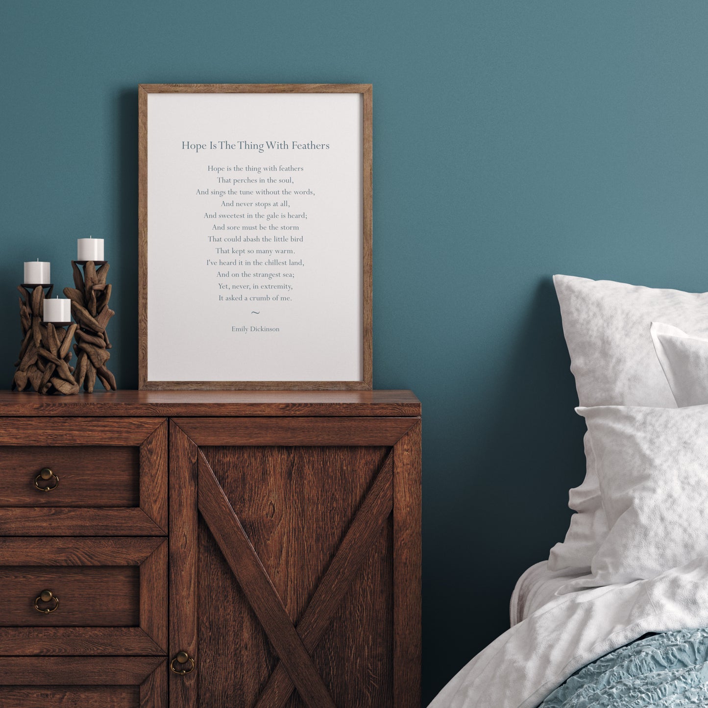 Hope Is The Thing With Feathers by Emily Dickinson Print