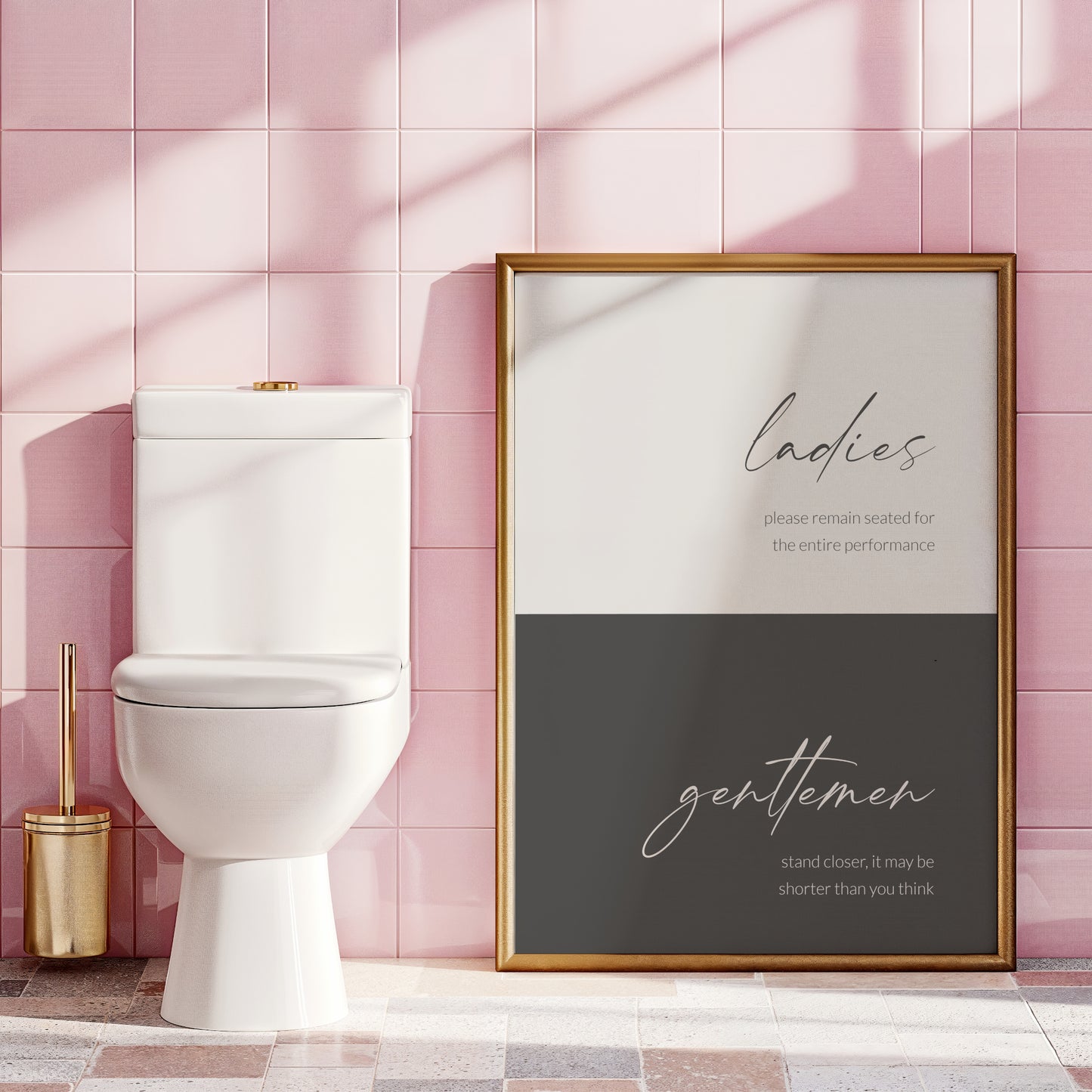 Ladies & Gentlemen Bathroom Etiquette Print