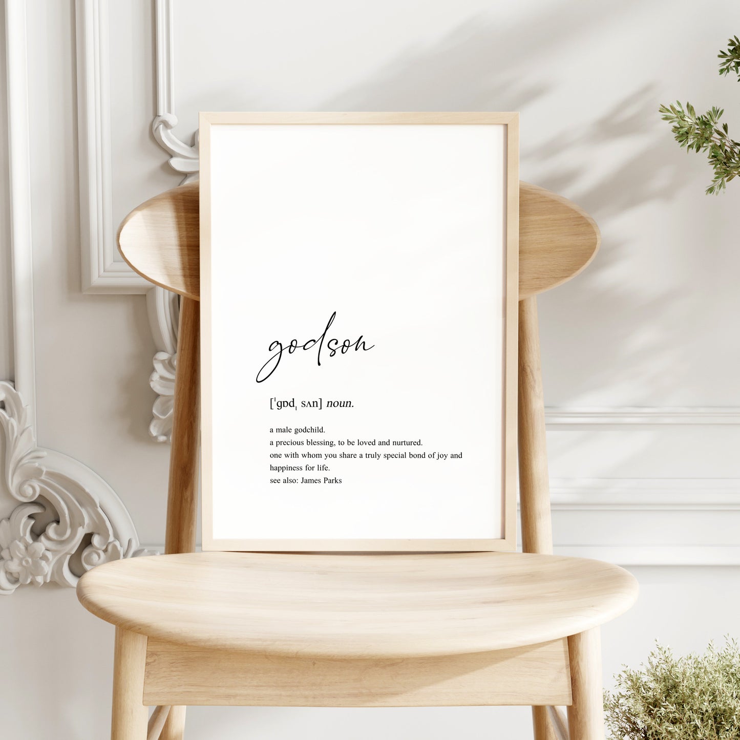 Godson Definition Print (Personalised)