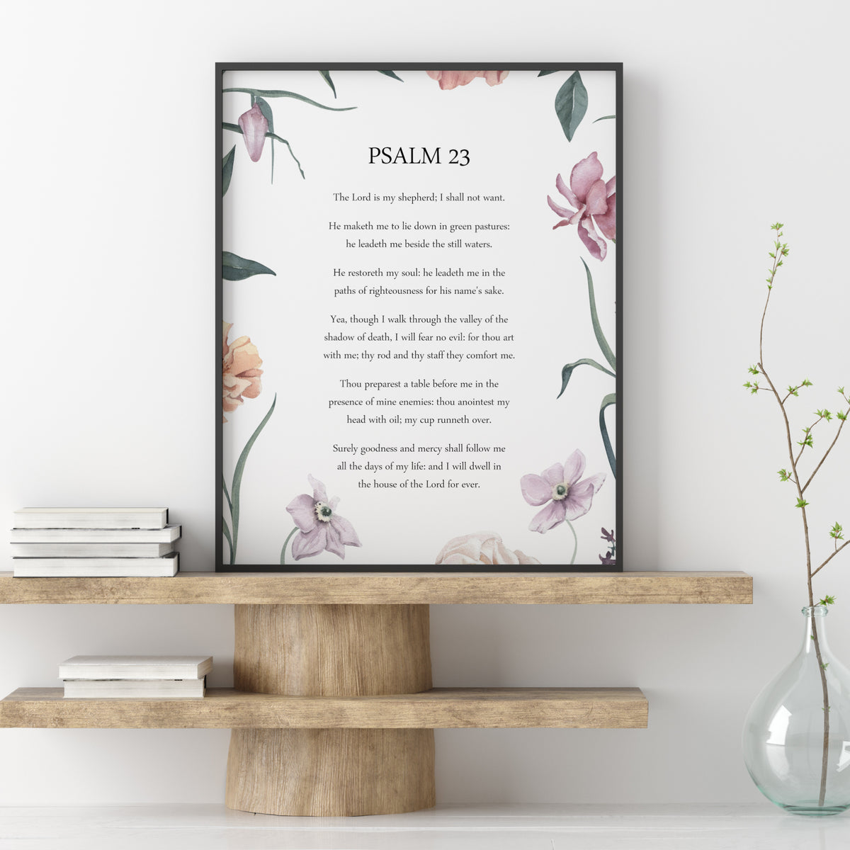 Psalm 23, The Lord Is My Shepherd Print
