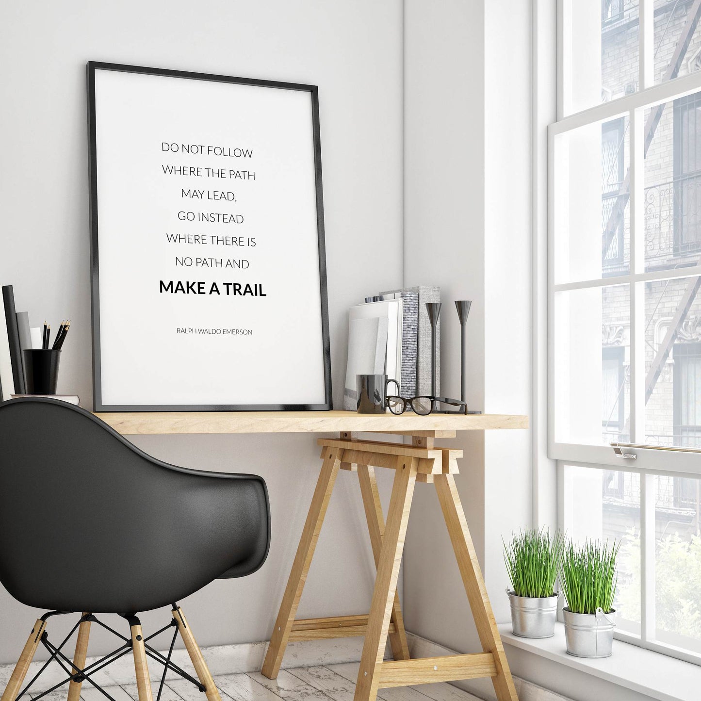 Do Not Follow Where The Path May Lead by Ralph Waldo Emerson Print