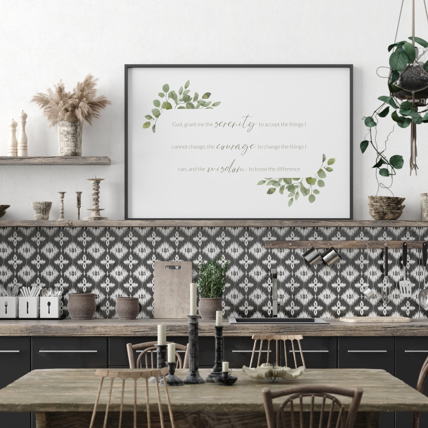 The Serenity Prayer Landscape Print