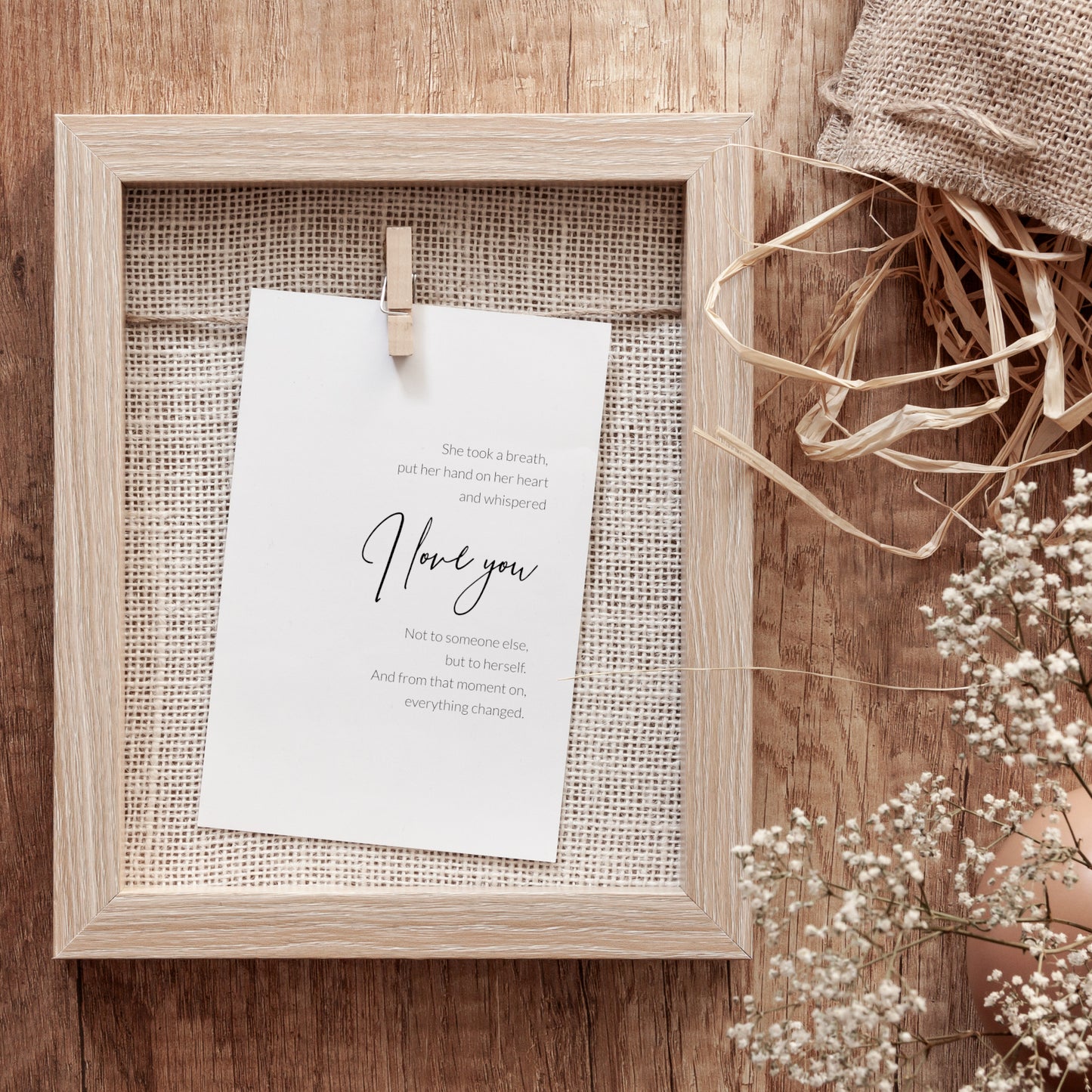 She Took A Breath, Put Her Hand On Her Heart And Whispered I Love You Print