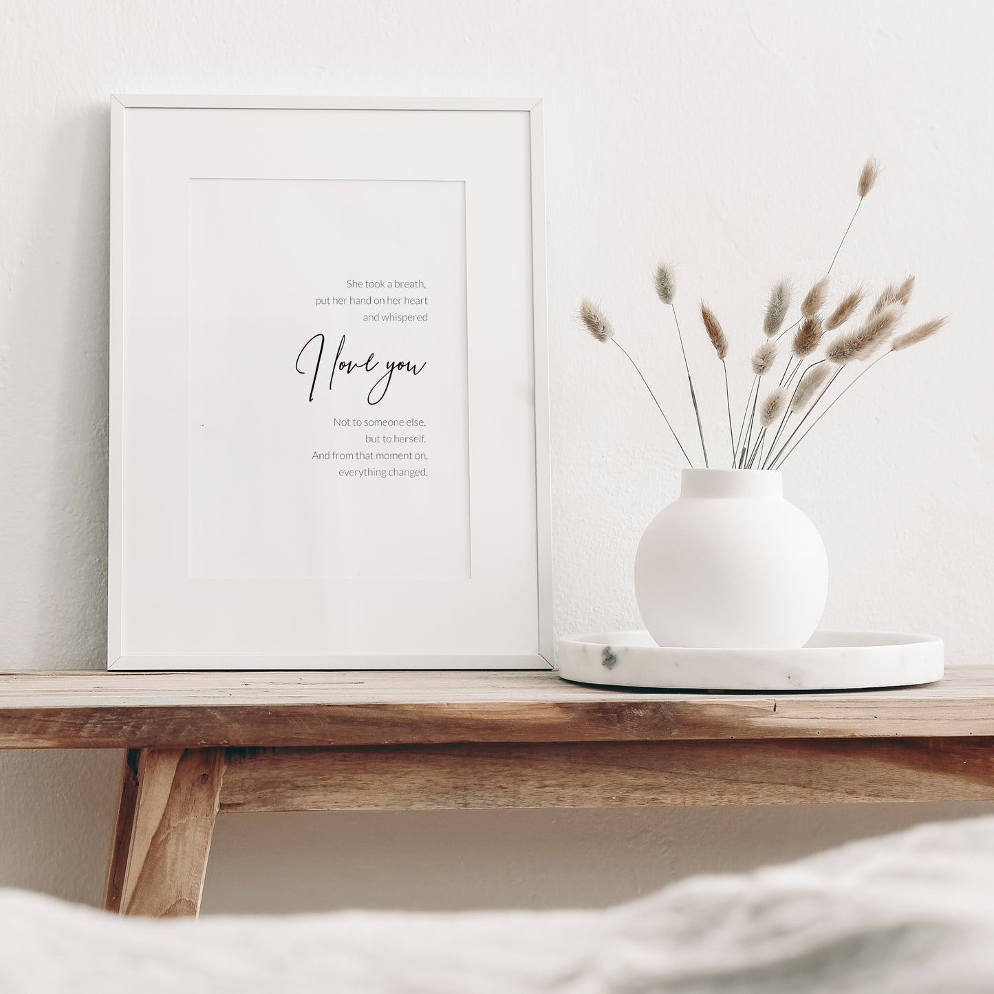 She Took A Breath, Put Her Hand On Her Heart And Whispered I Love You Print