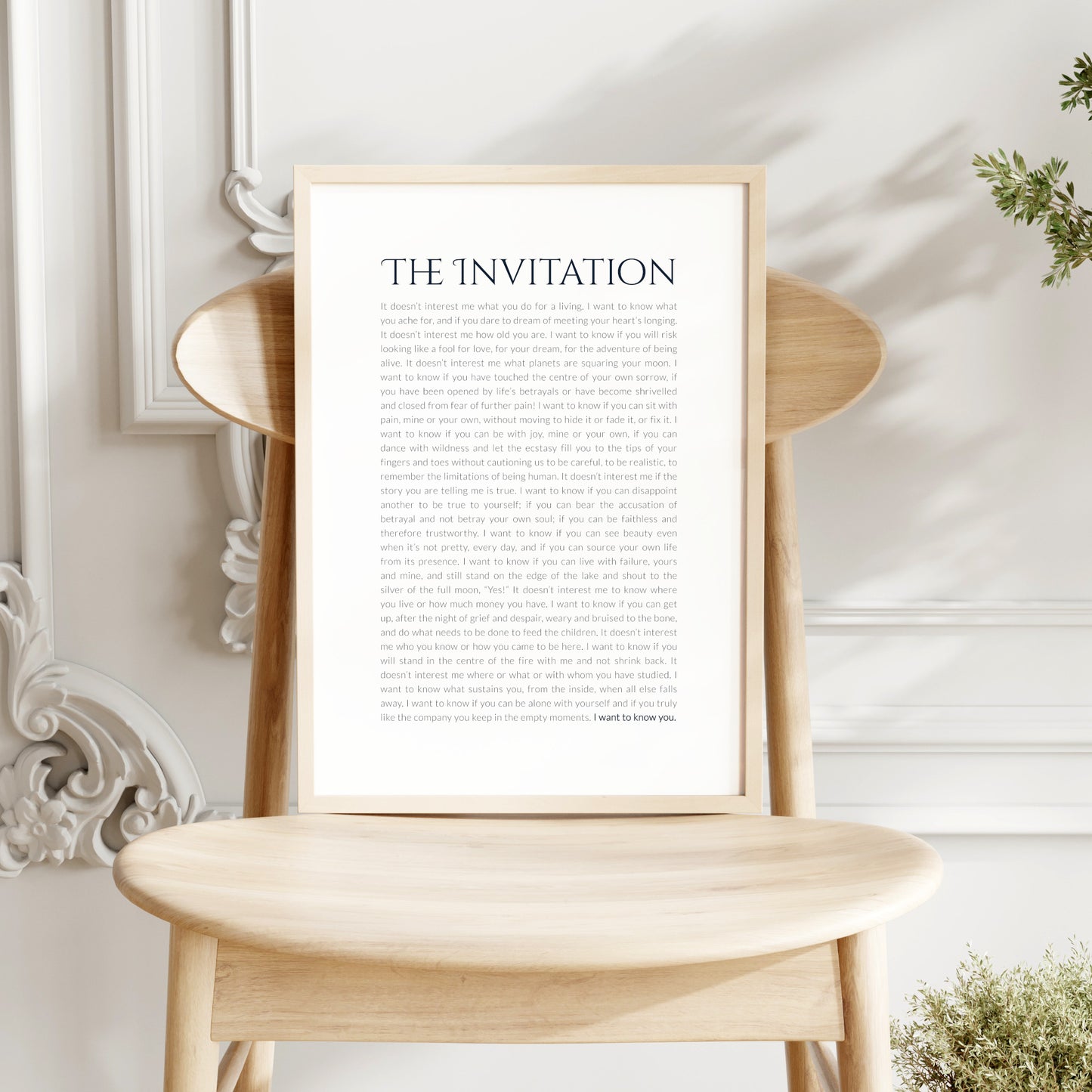 The Invitation by Oriah Mountain Dreamer Print