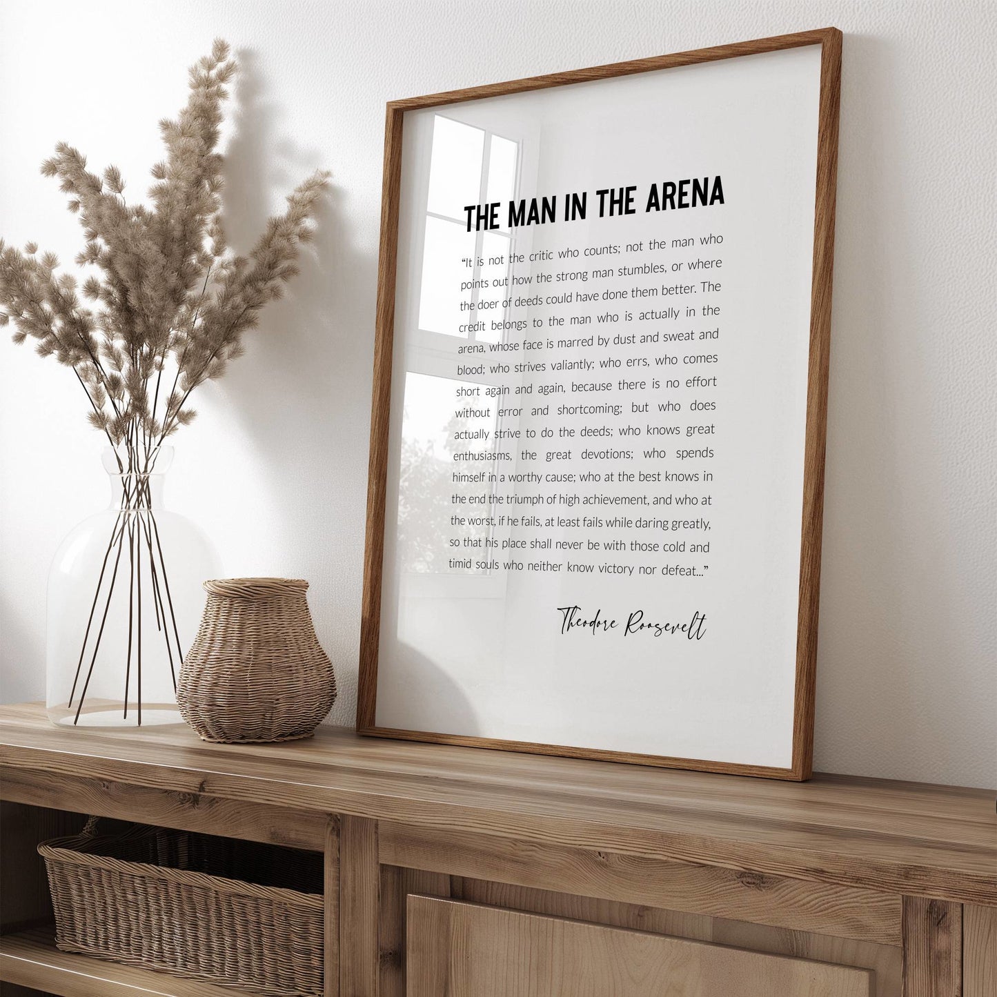 The Man In The Arena by Theodore Roosevelt Print