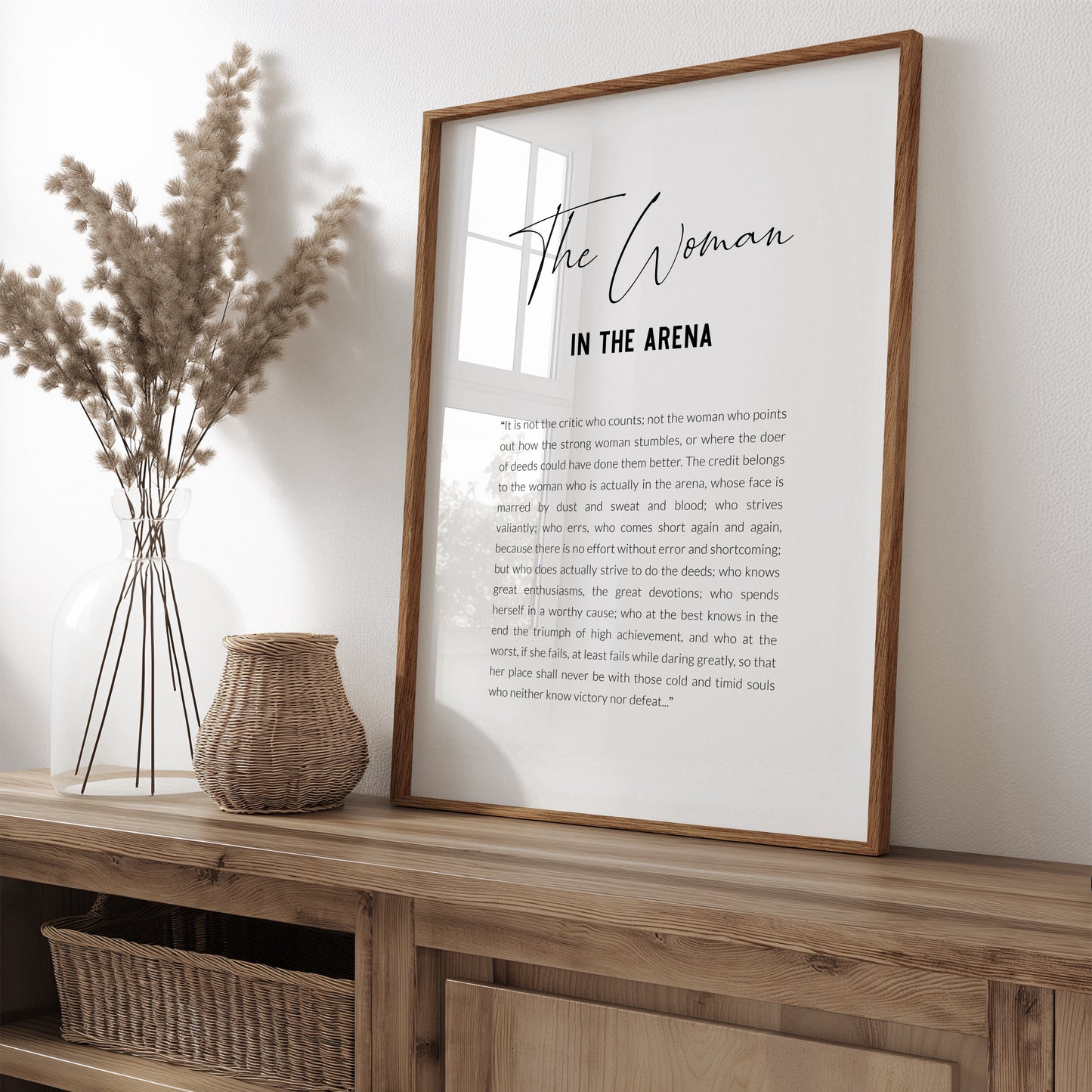 The Woman In The Arena by Theodore Roosevelt Print