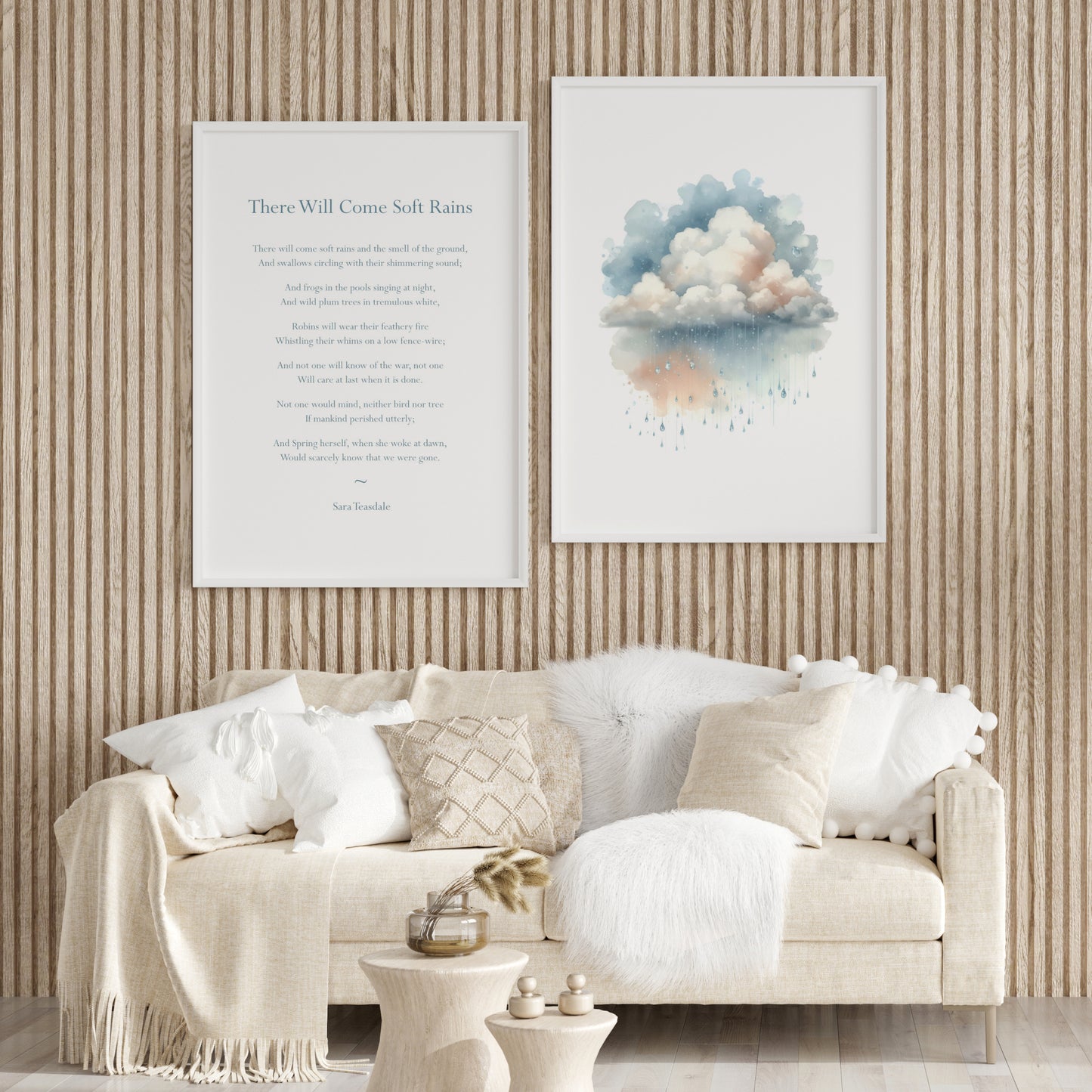 There Will Come Soft Rains by Sara Teasdale Prints (Set of 2)