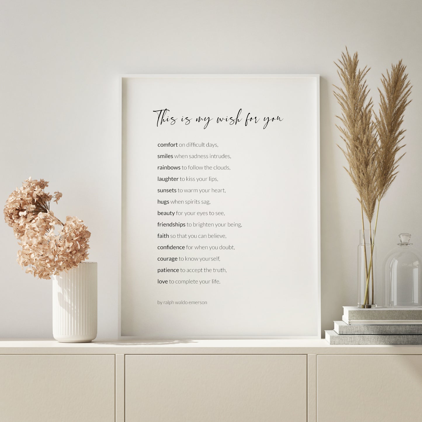 This Is My Wish For You by Ralph Waldo Emerson Print
