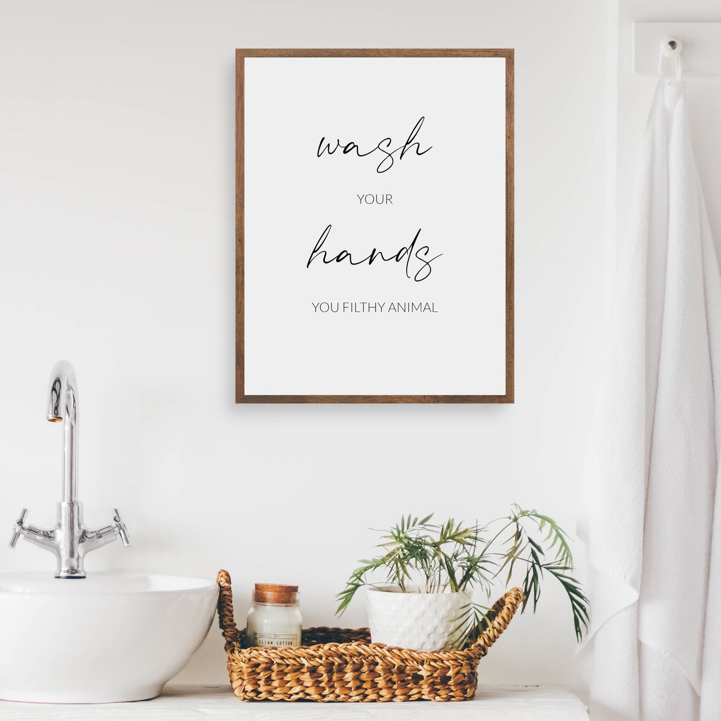 Wash Your Hands You Filthy Animal Print