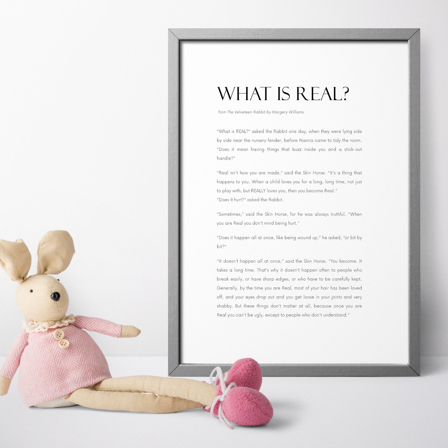 What Is Real? from The Velveteen Rabbit by Margery Williams Print