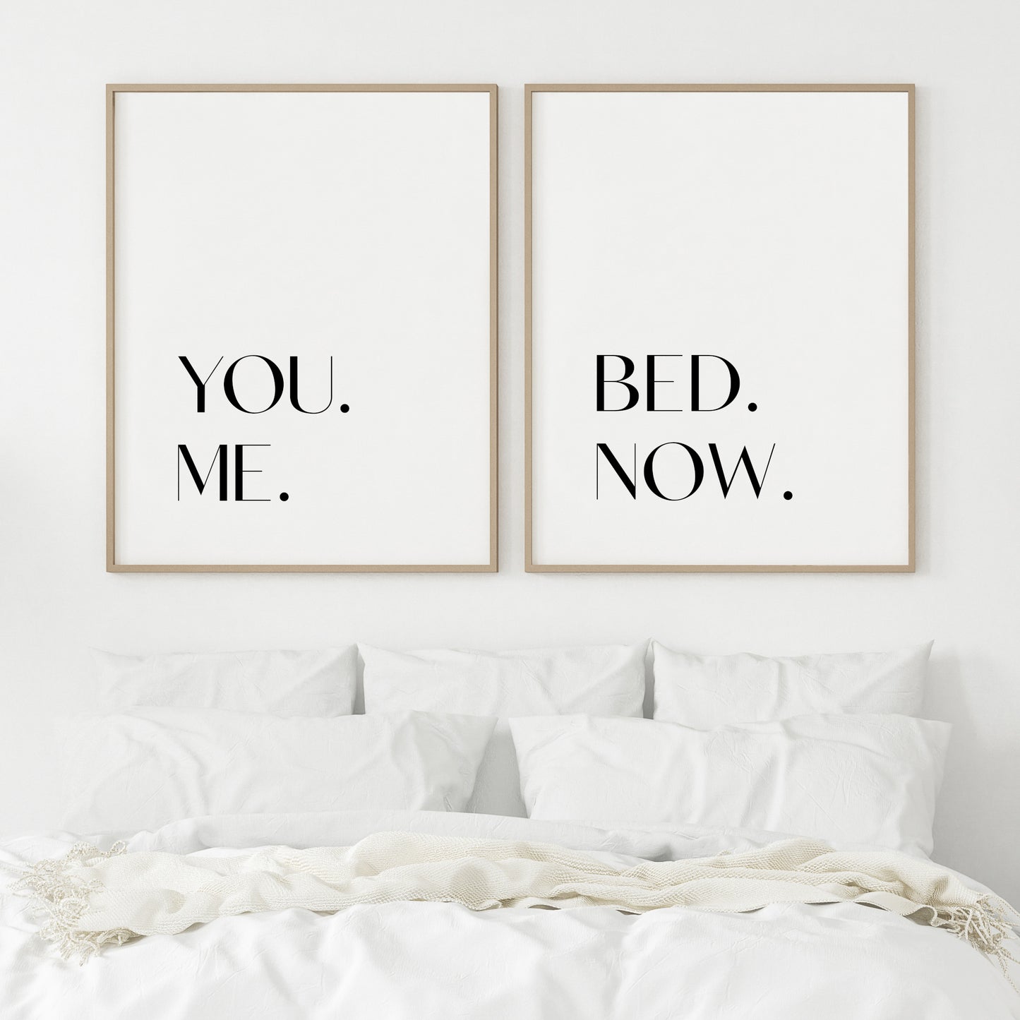 You Me Bed Now Prints (Set of 2)