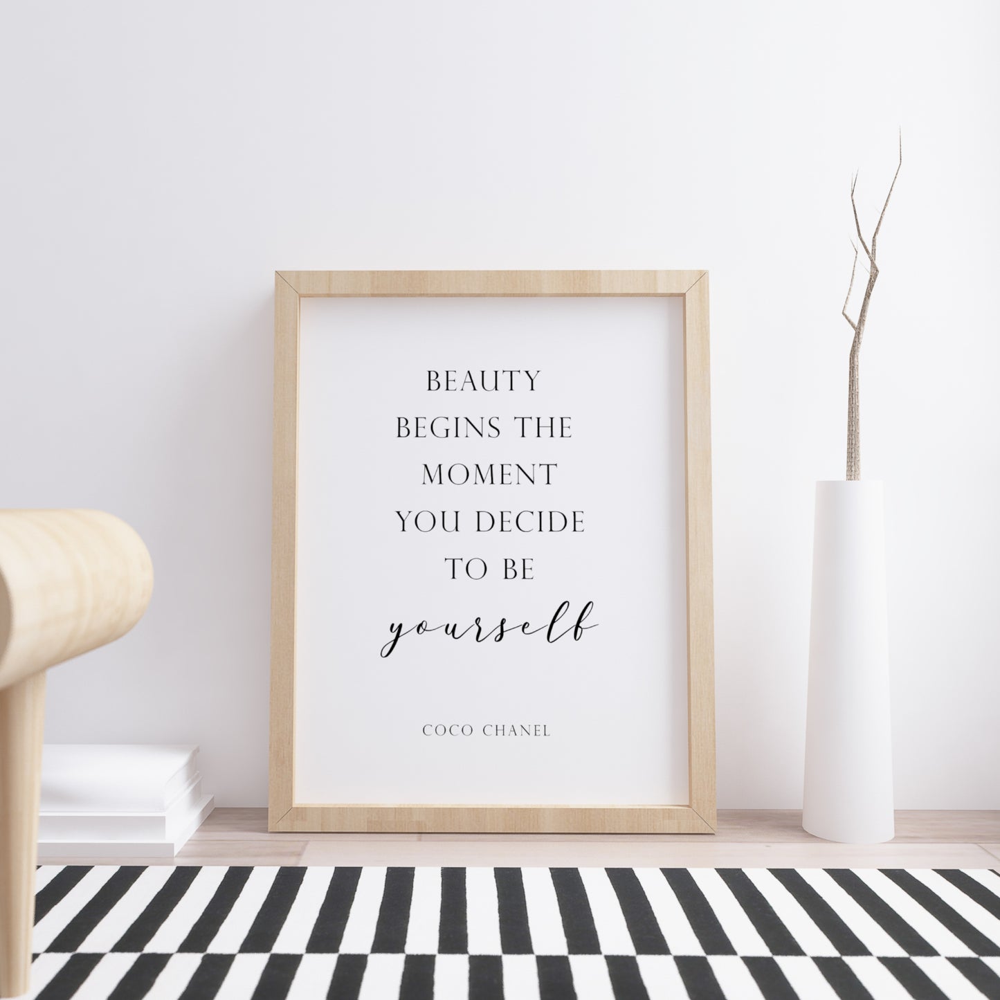Beauty Begins The Moment You Decide To Be Yourself from Coco Chanel Print