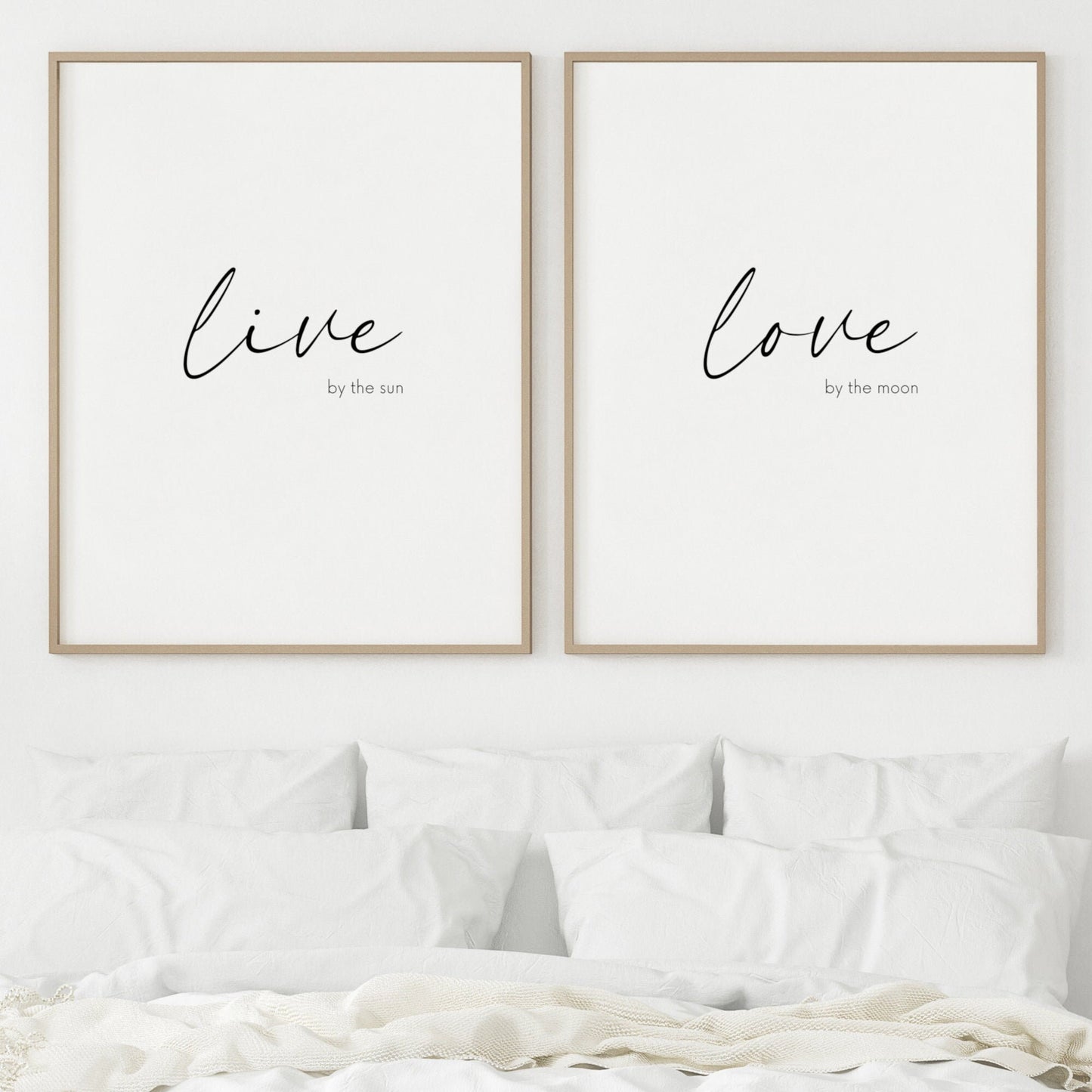 Live By The Sun, Love By The Moon Prints (Set of 2)