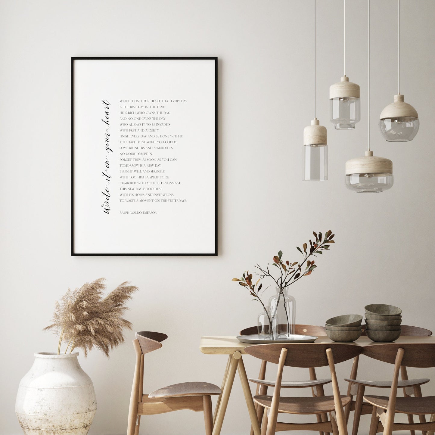 Write It On Your Heart by Ralph Waldo Emerson Print