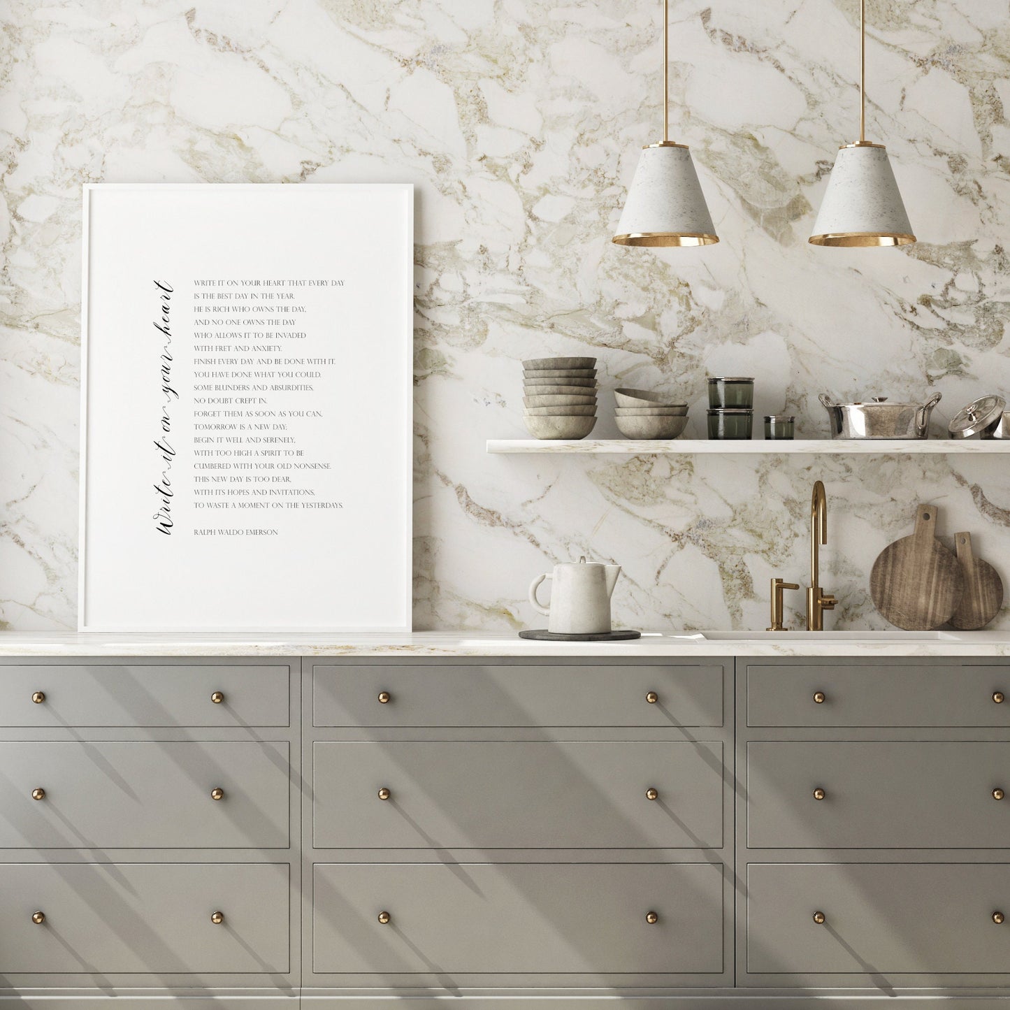 Write It On Your Heart by Ralph Waldo Emerson Print