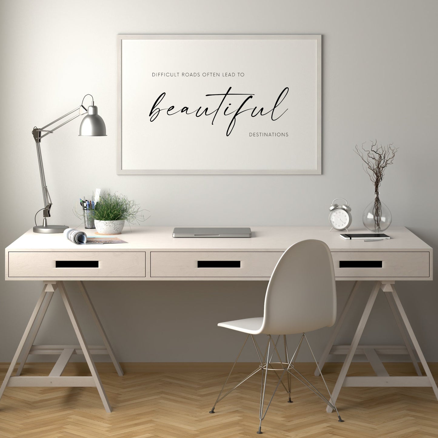 Difficult Roads Often Lead To Beautiful Destinations Print