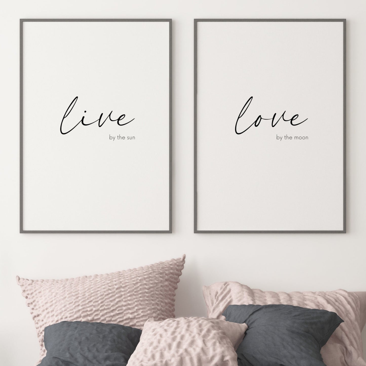 Live By The Sun, Love By The Moon Prints (Set of 2)
