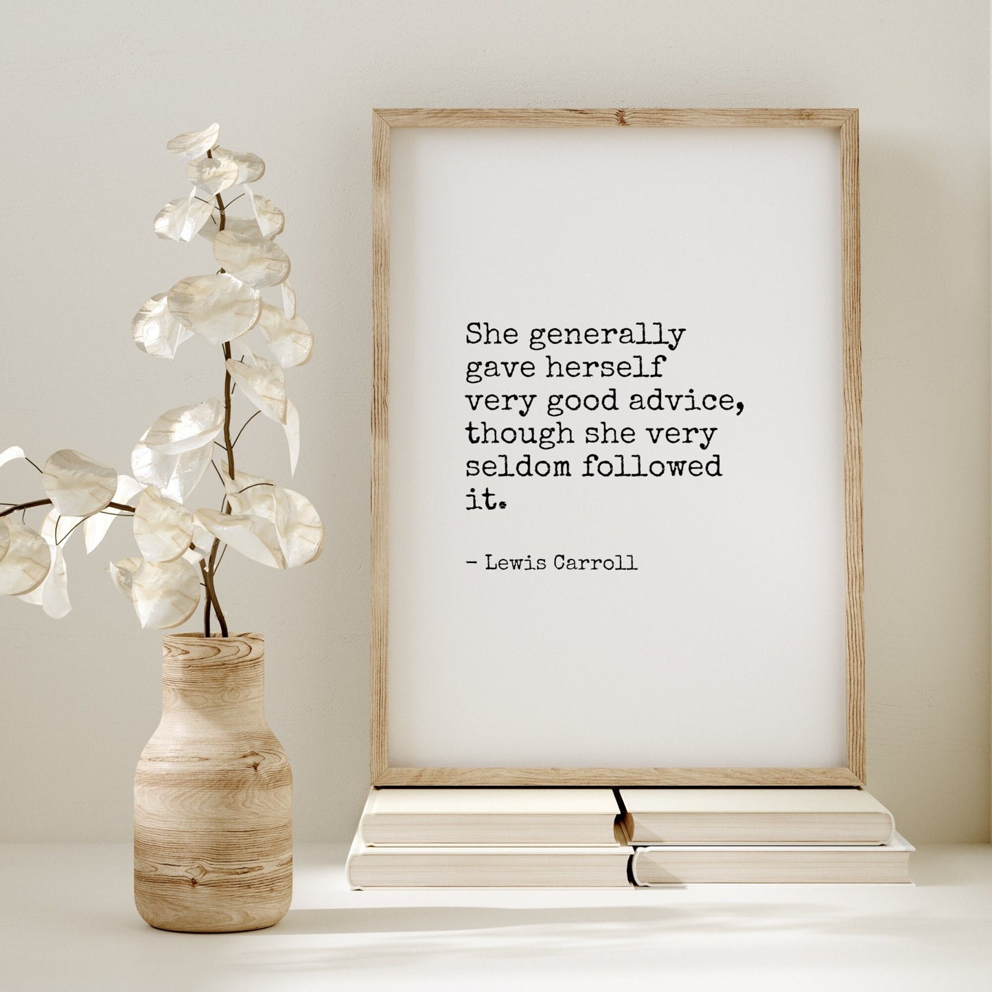 She Generally Gave Herself Very Good Advice from Lewis Carroll Print