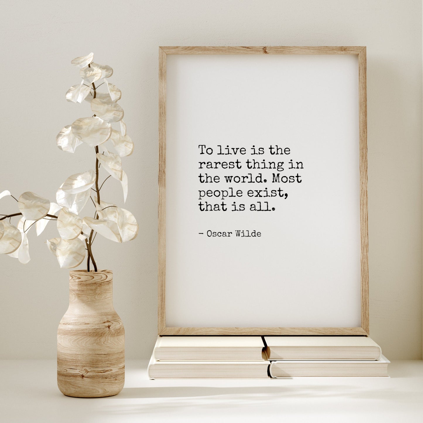 To Live Is The Rarest Thing from Oscar Wilde Print