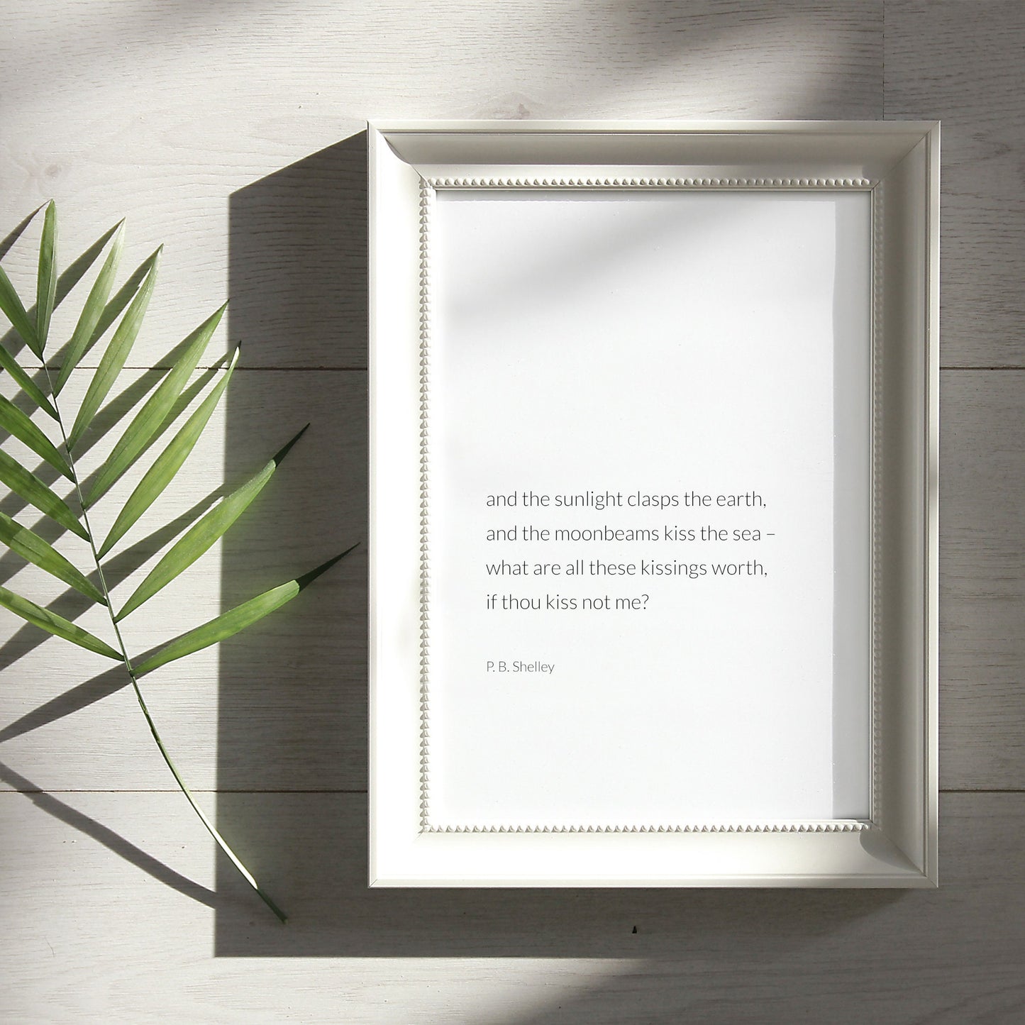 And The Sunlight Clasps The Earth from P. B. Shelley Print