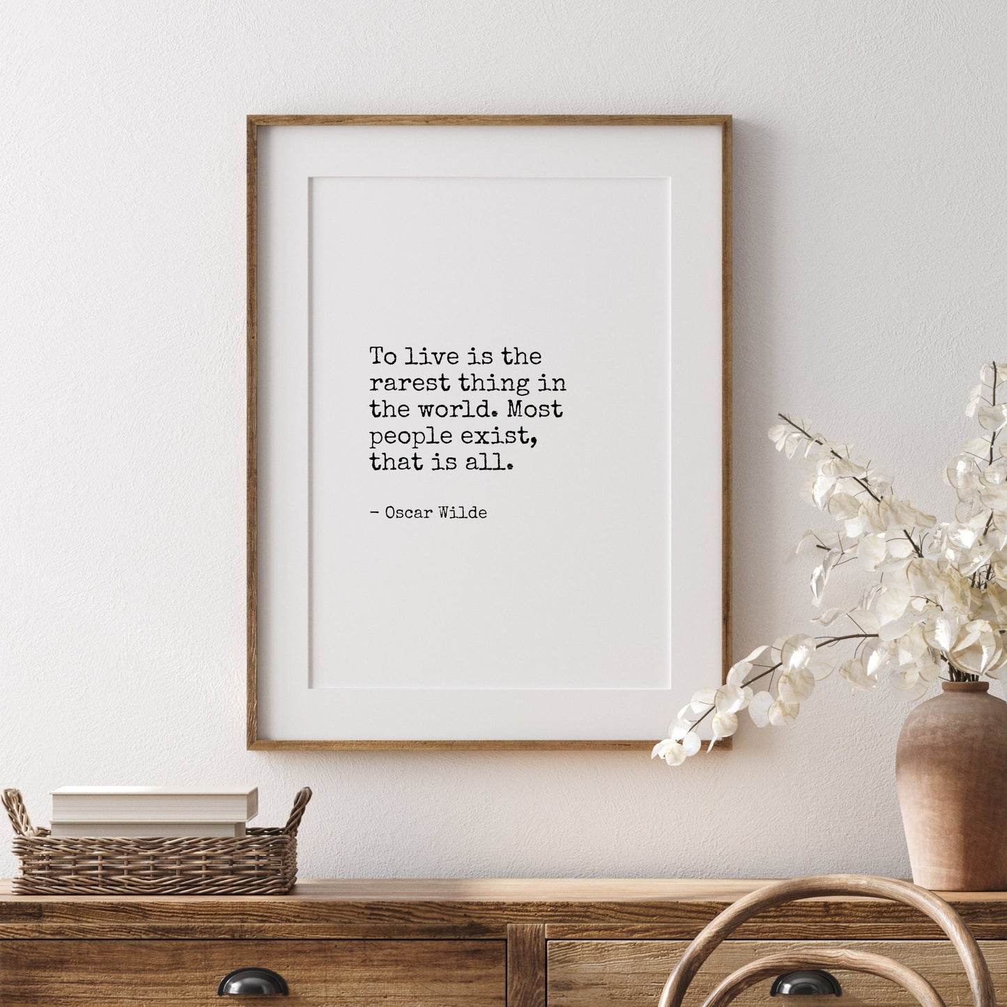 To Live Is The Rarest Thing from Oscar Wilde Print
