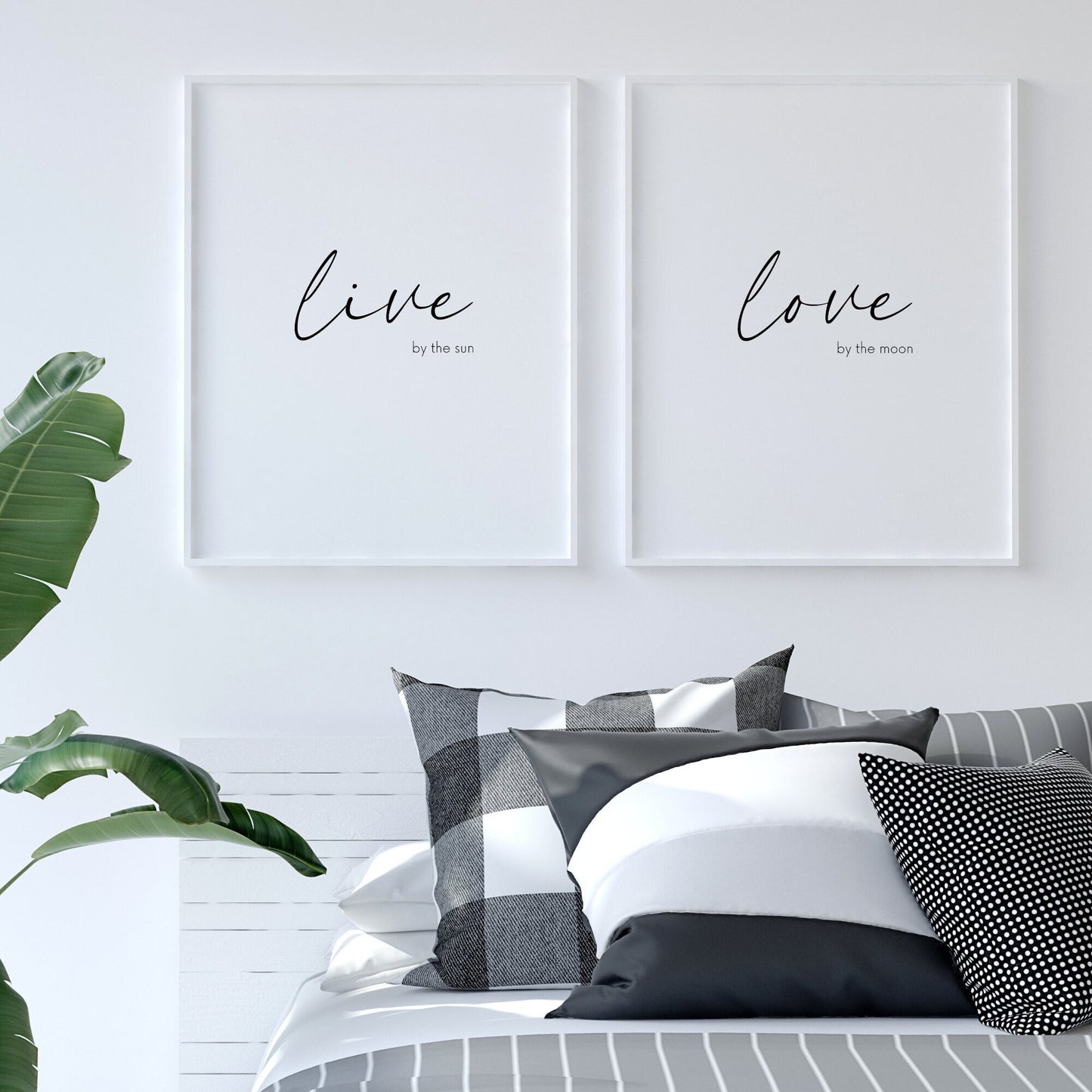 Live By The Sun, Love By The Moon Prints (Set of 2)