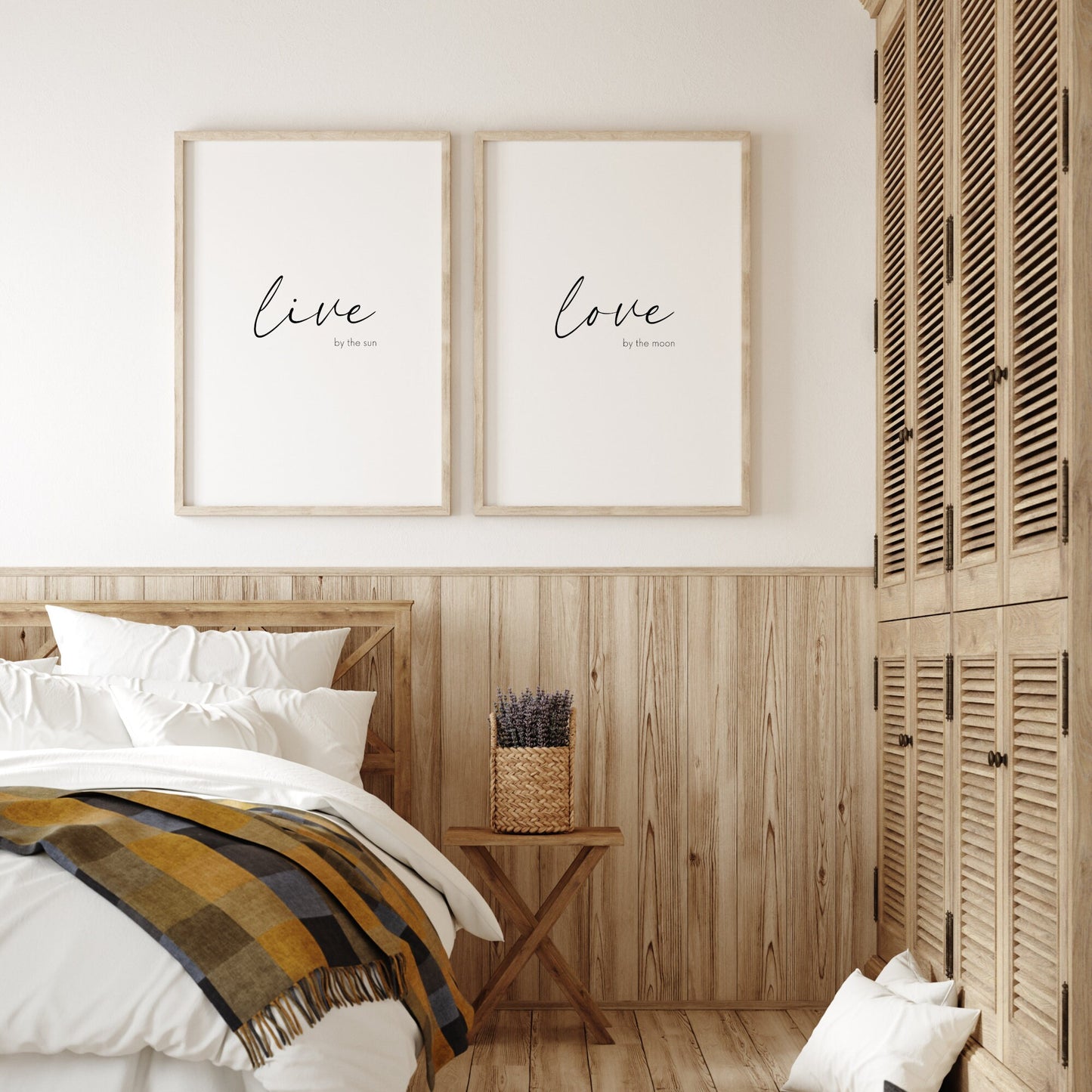 Live By The Sun, Love By The Moon Prints (Set of 2)