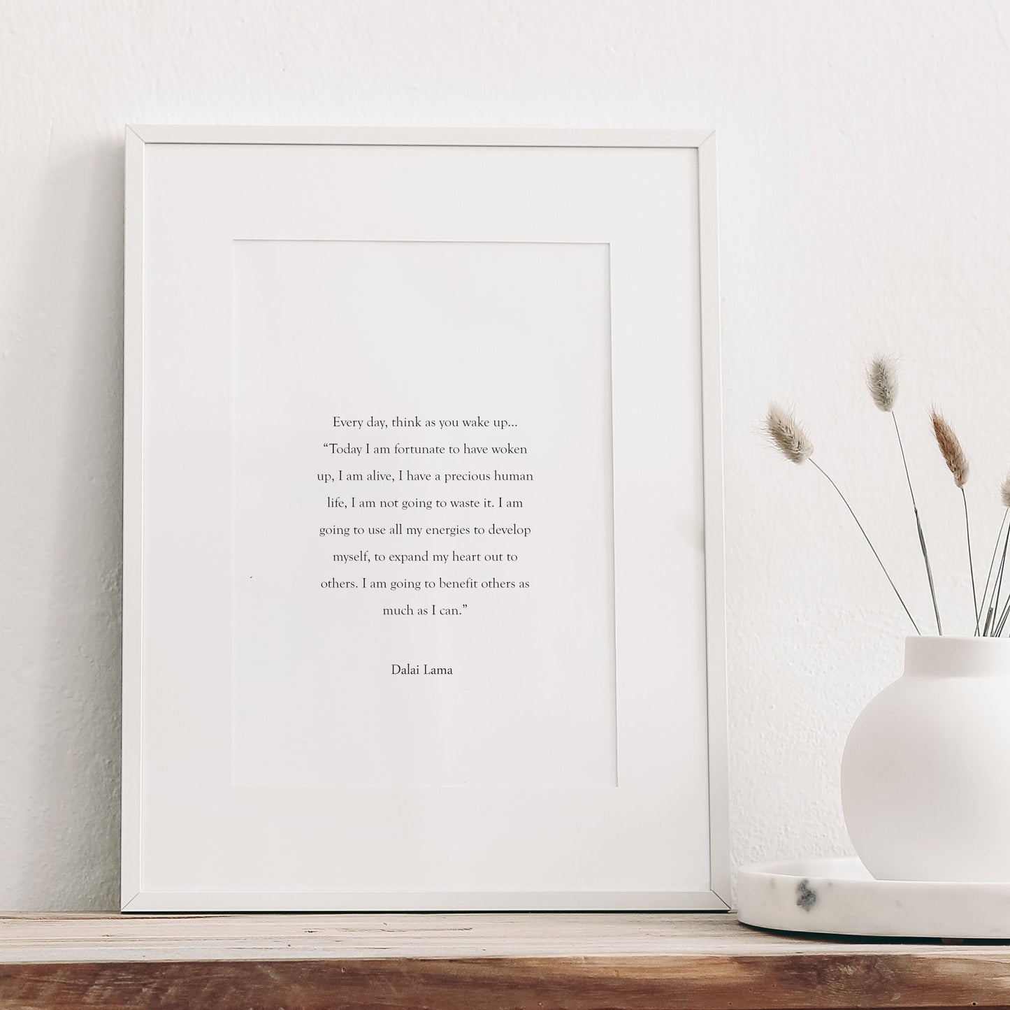Every Day, Think As You Wake Up from Dalai Lama Print