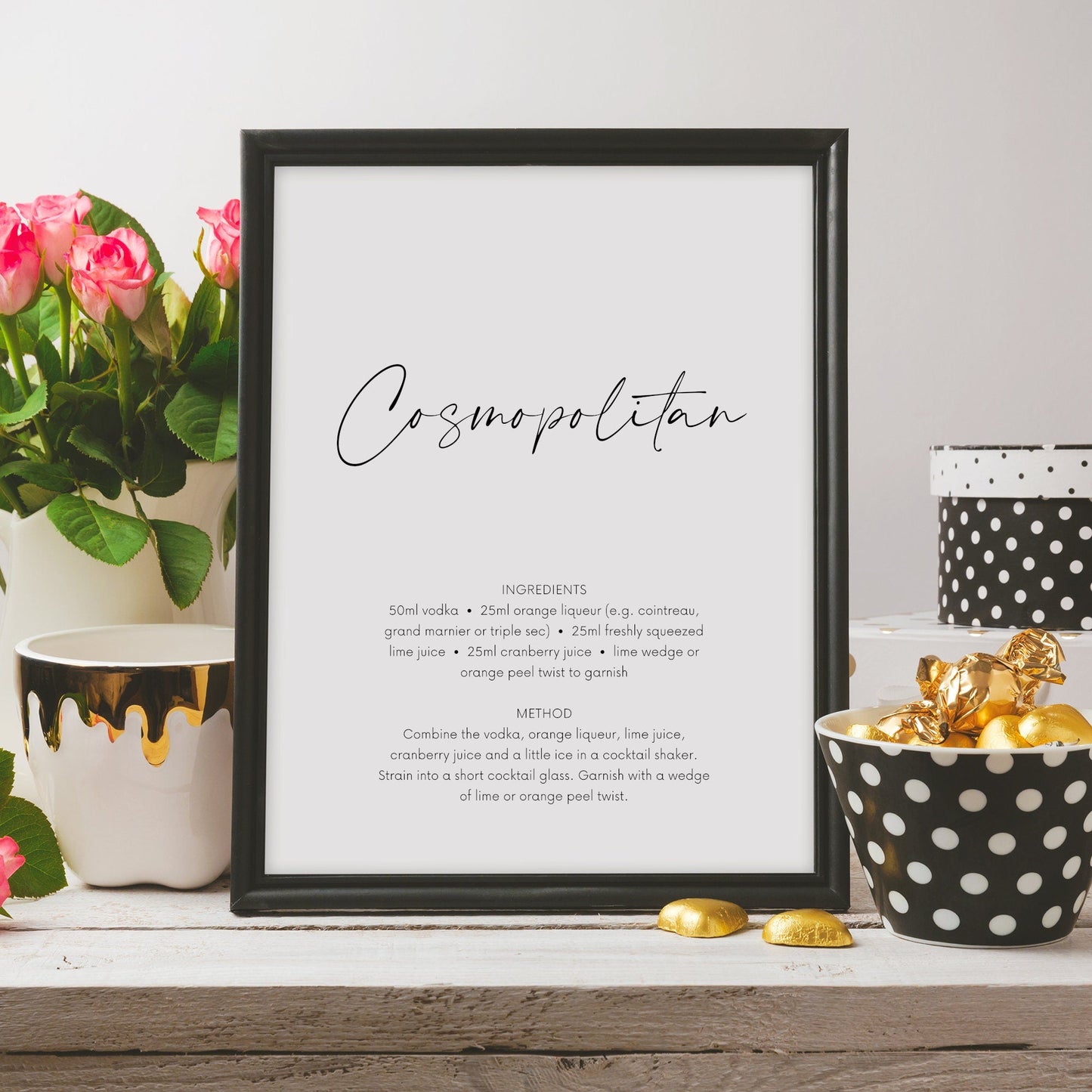 Cosmopolitan Cocktail Recipe Print